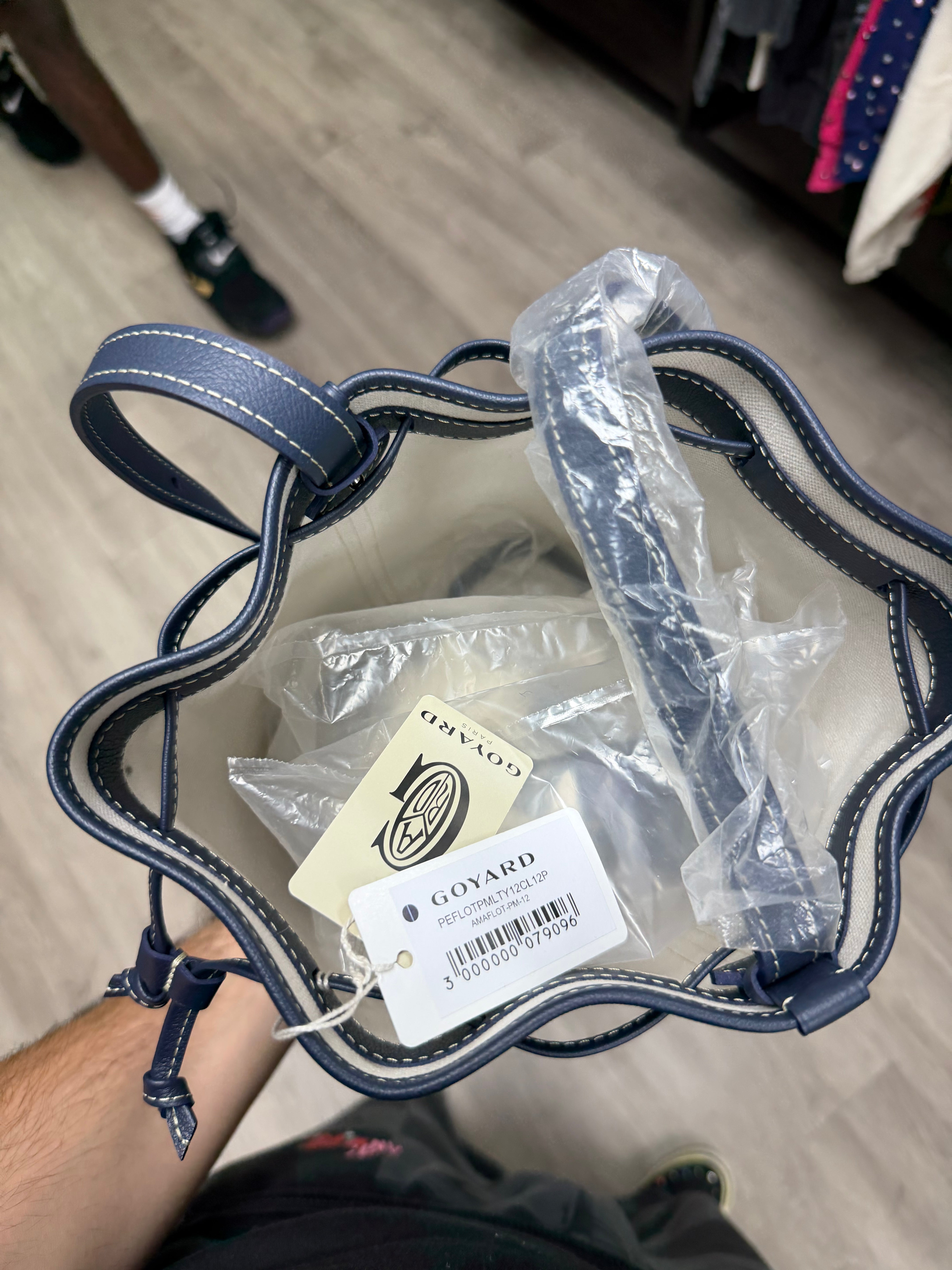 Goyard Navy Petit Flot Bucket Bag