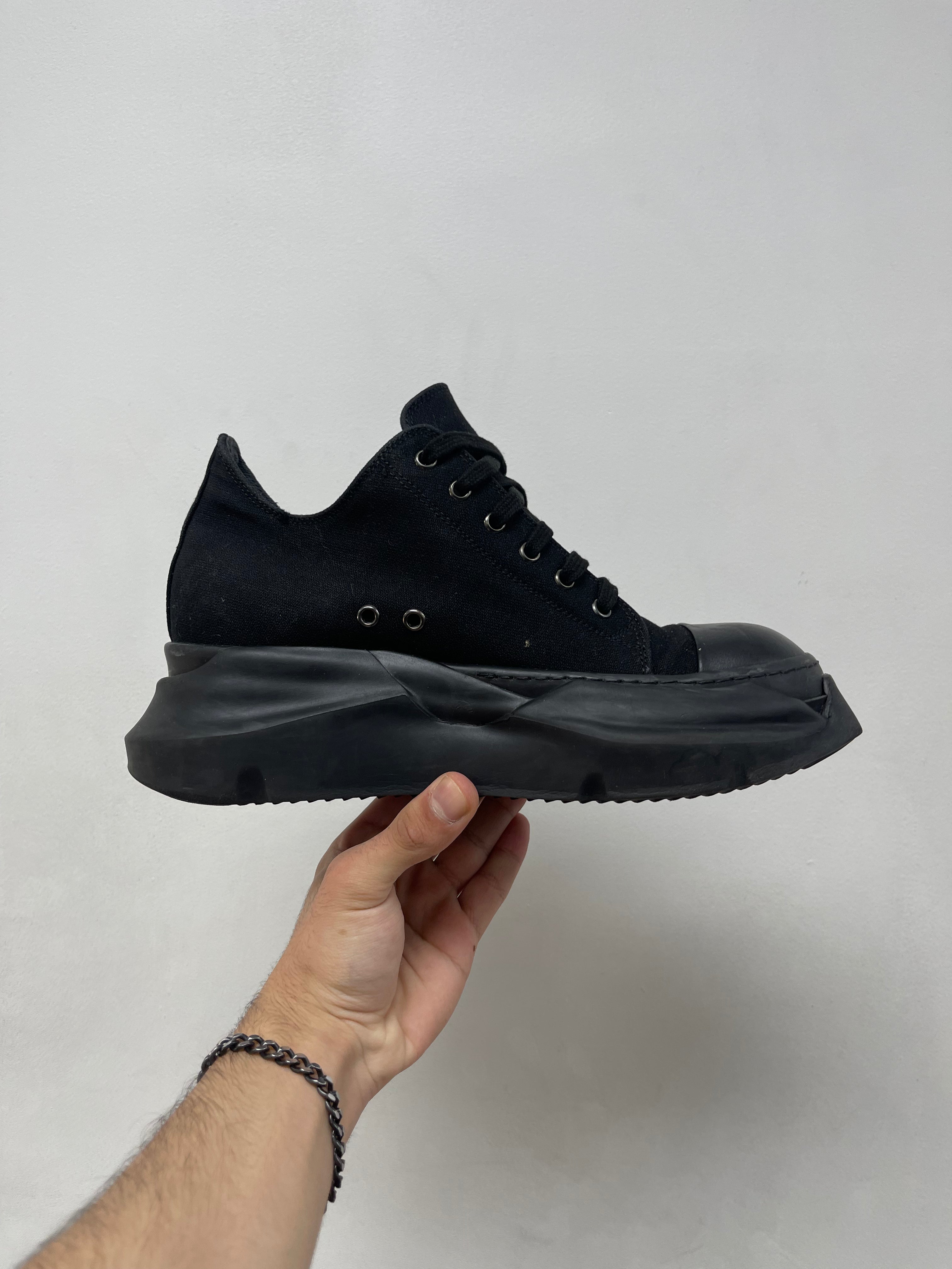 Rick Owens Black Black Abstract Sneakers