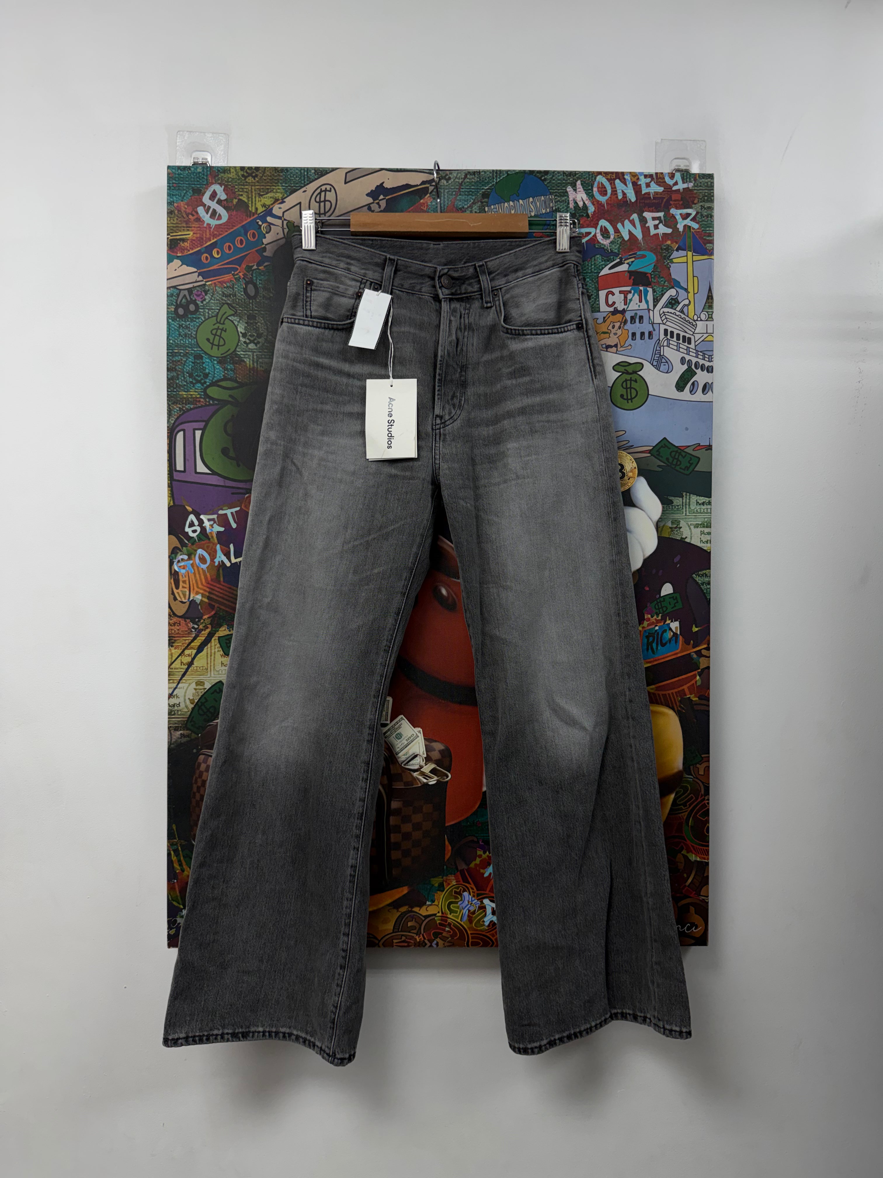 Acne Studios Grey Wide Leg Jeans