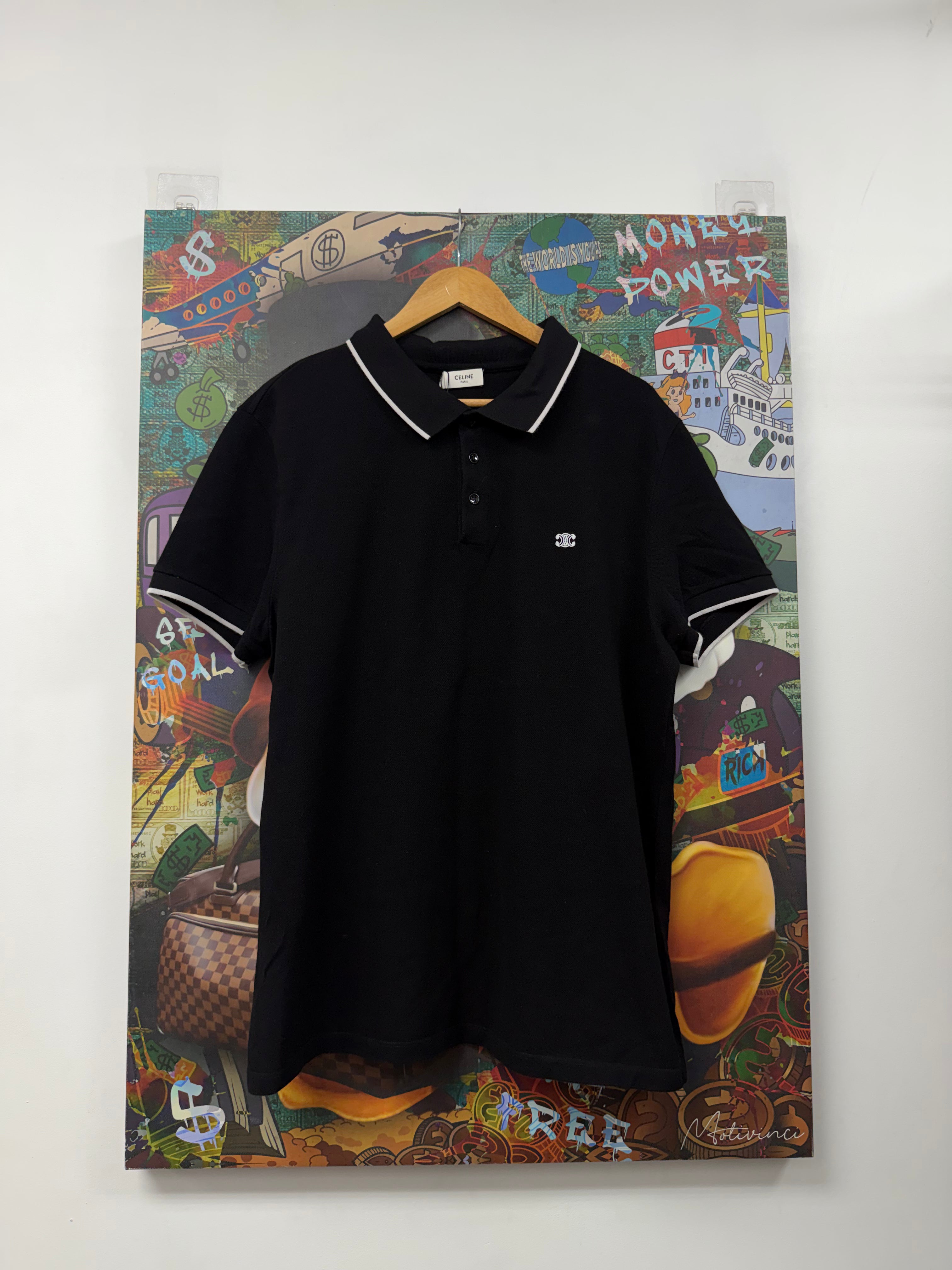 Celine Black Triomphe Polo