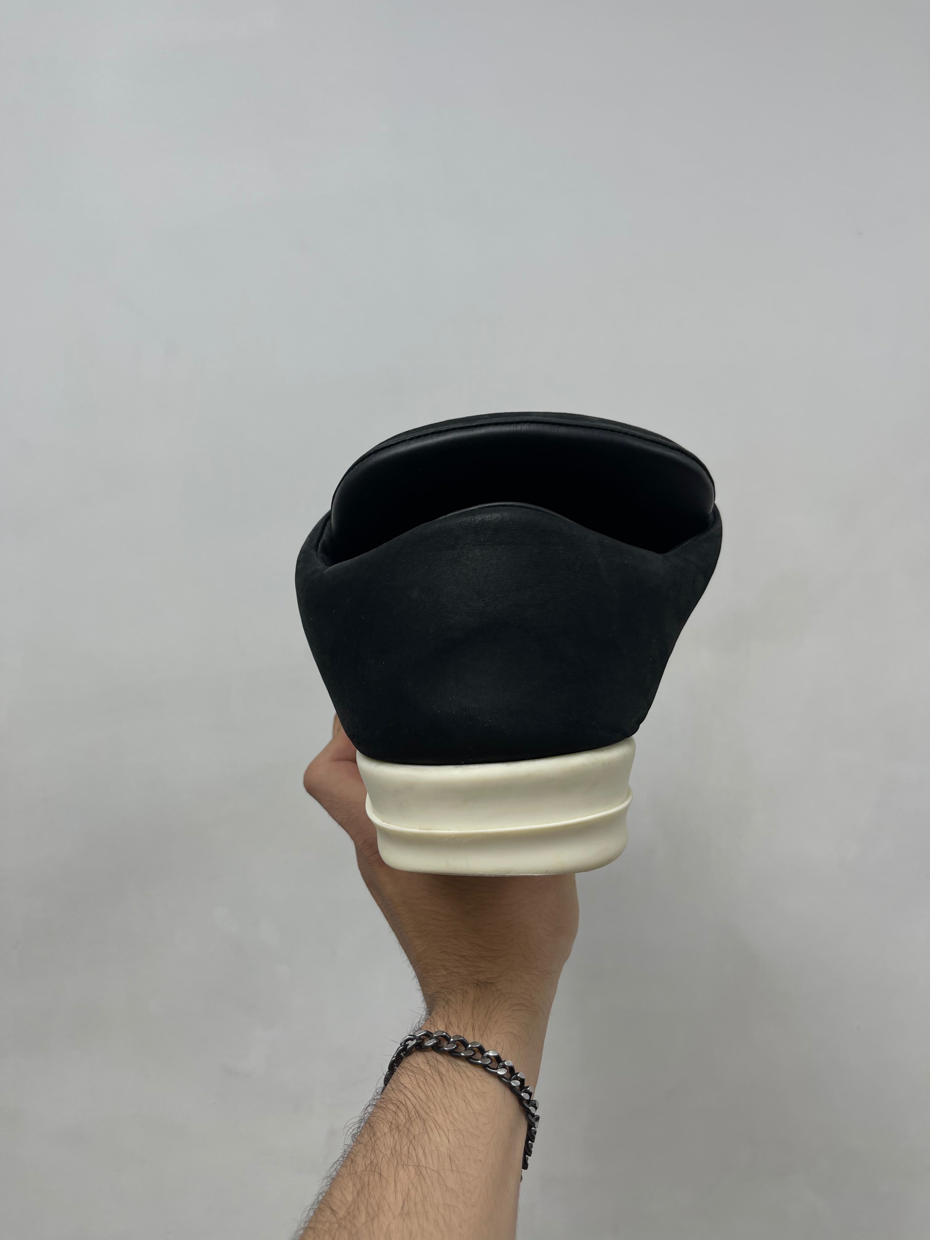 Rick Owens Black Mainline Padded Jumbo Lace Low Sneakers