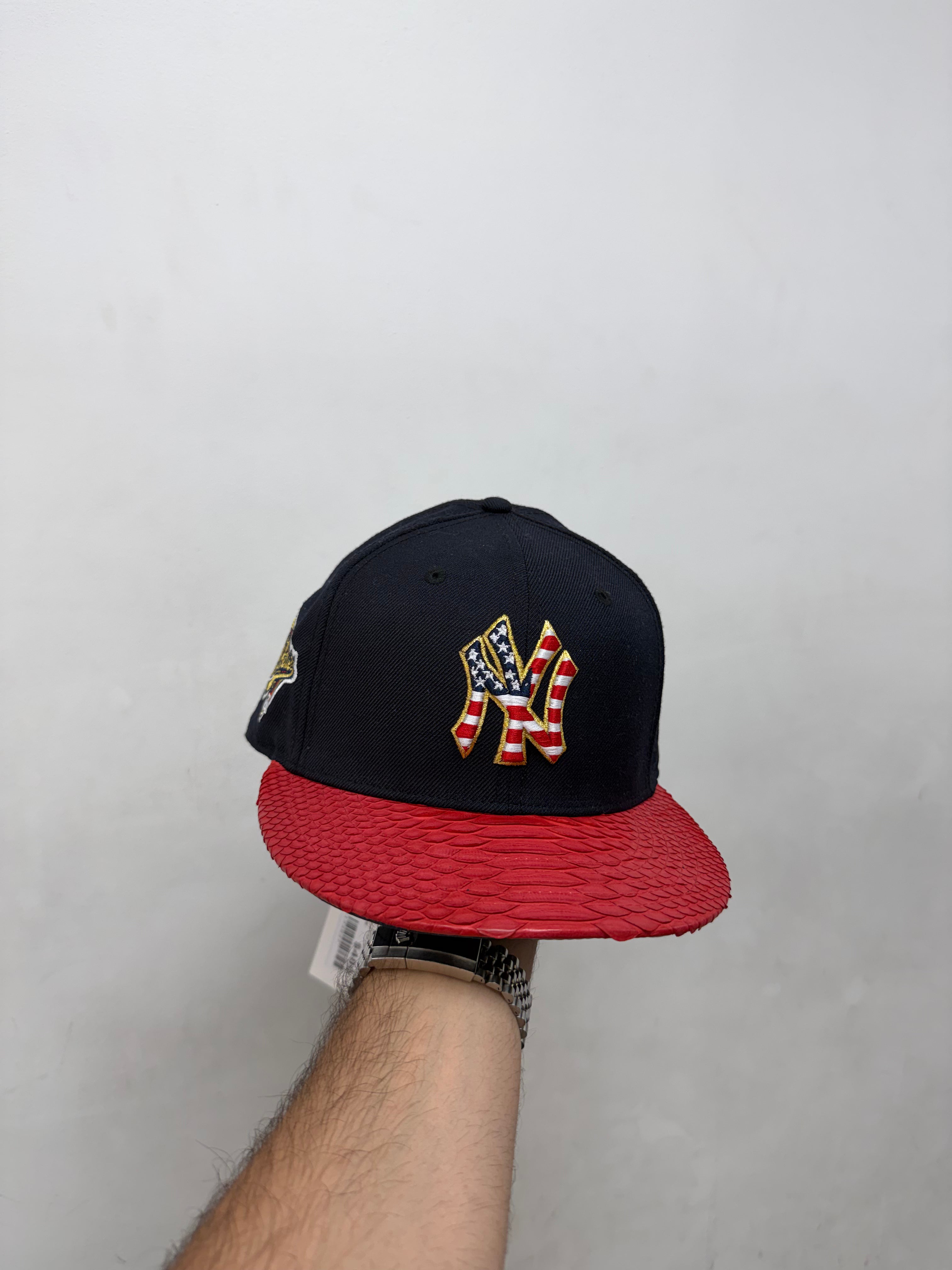 Just Don Navy Red NYC USA World Series Hat
