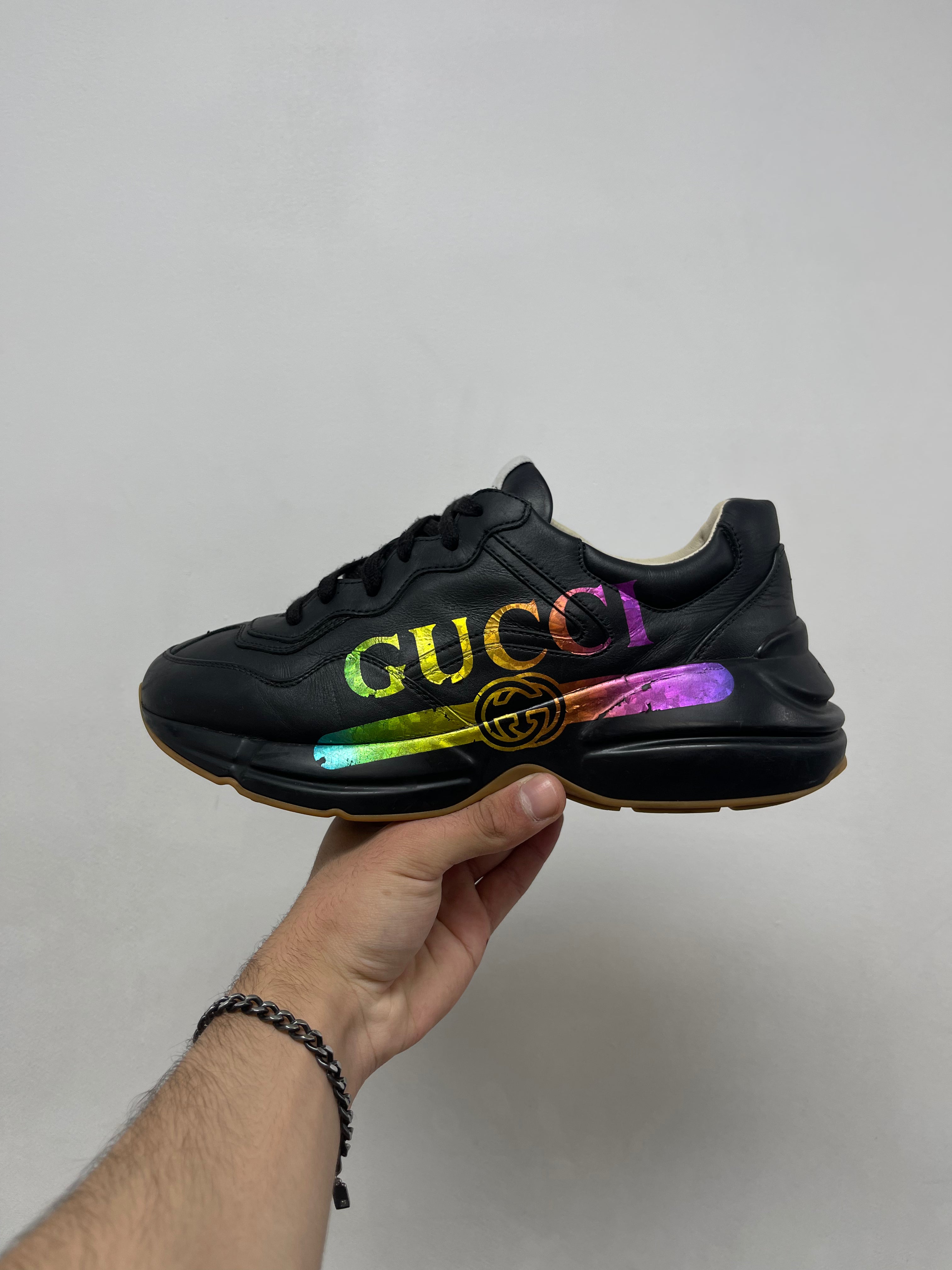 Gucci Black Monochrome Rython Sneakers