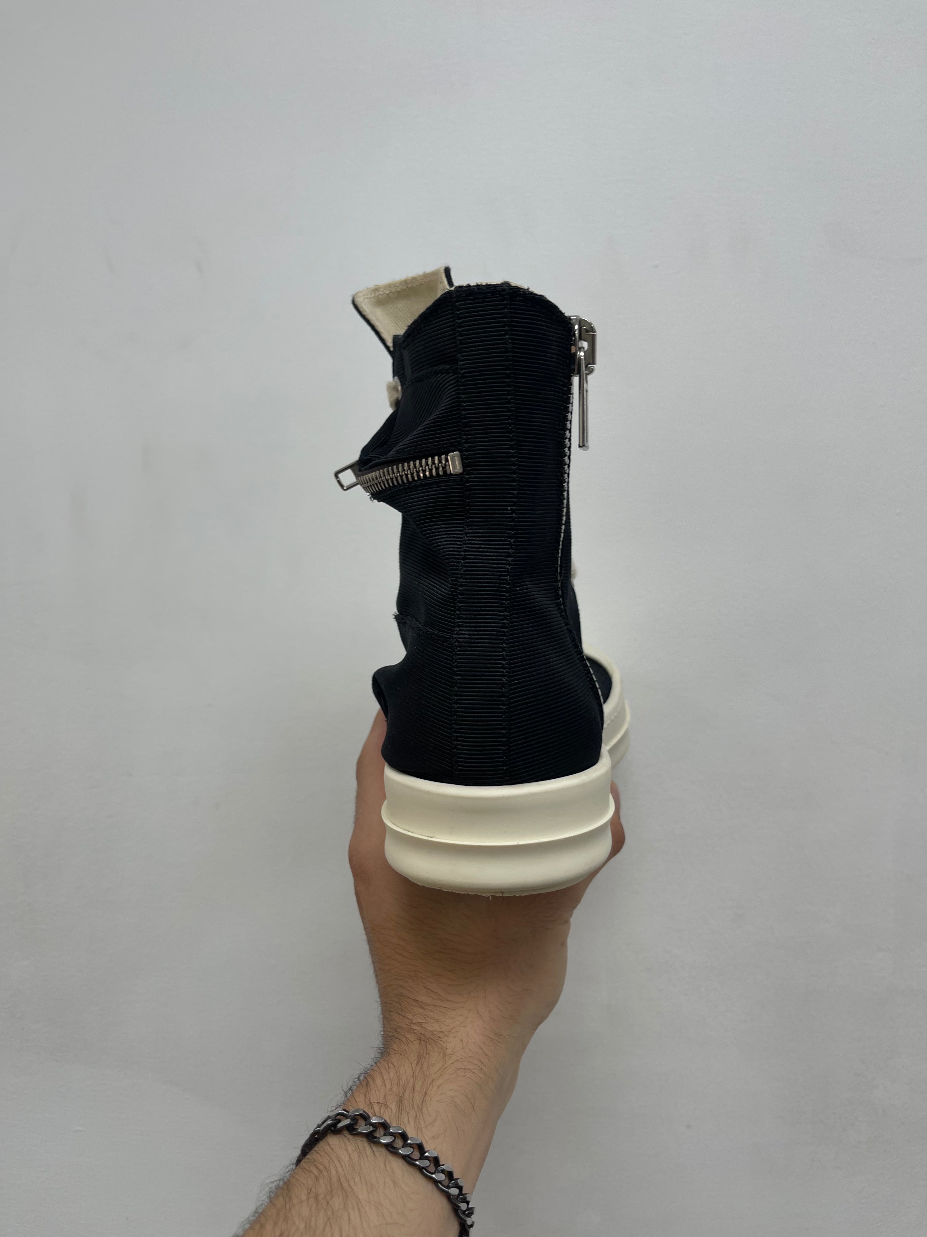 Rick Owens Black Cargo Nylon Ramone High Sneakers