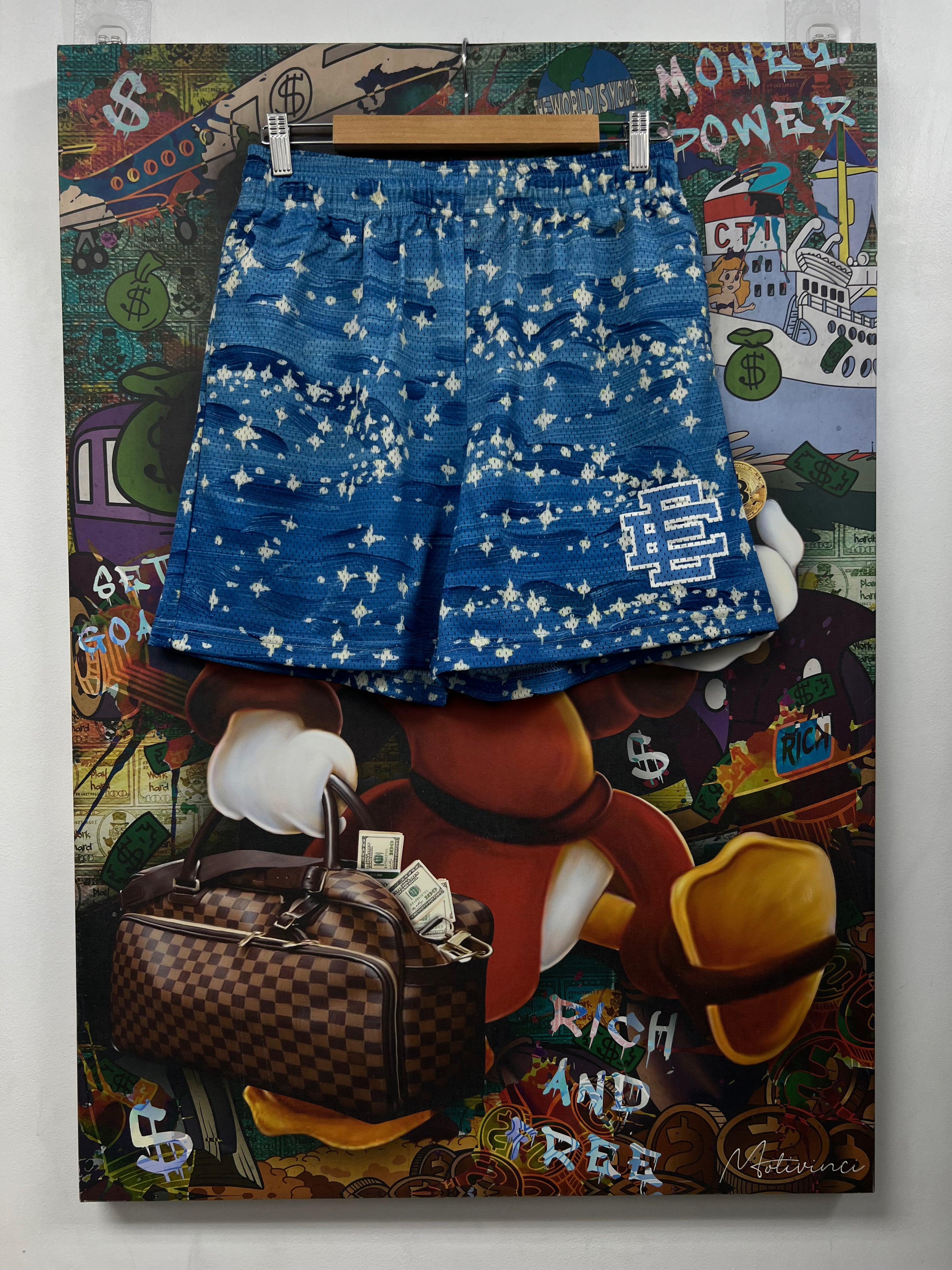 Eric Emanuel Blue Cream Shorts