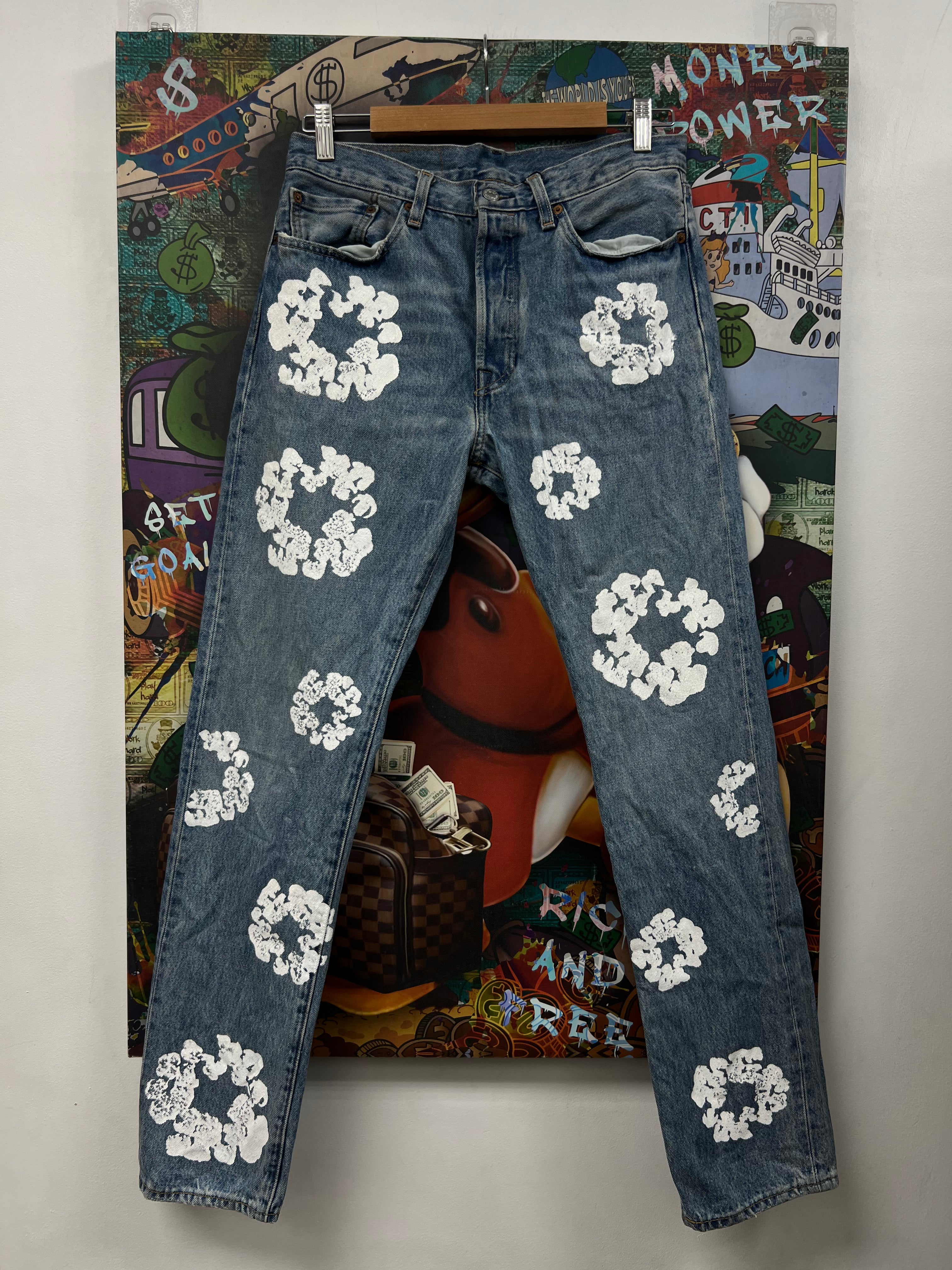 Denim Tears Light Wash Wreath Jeans