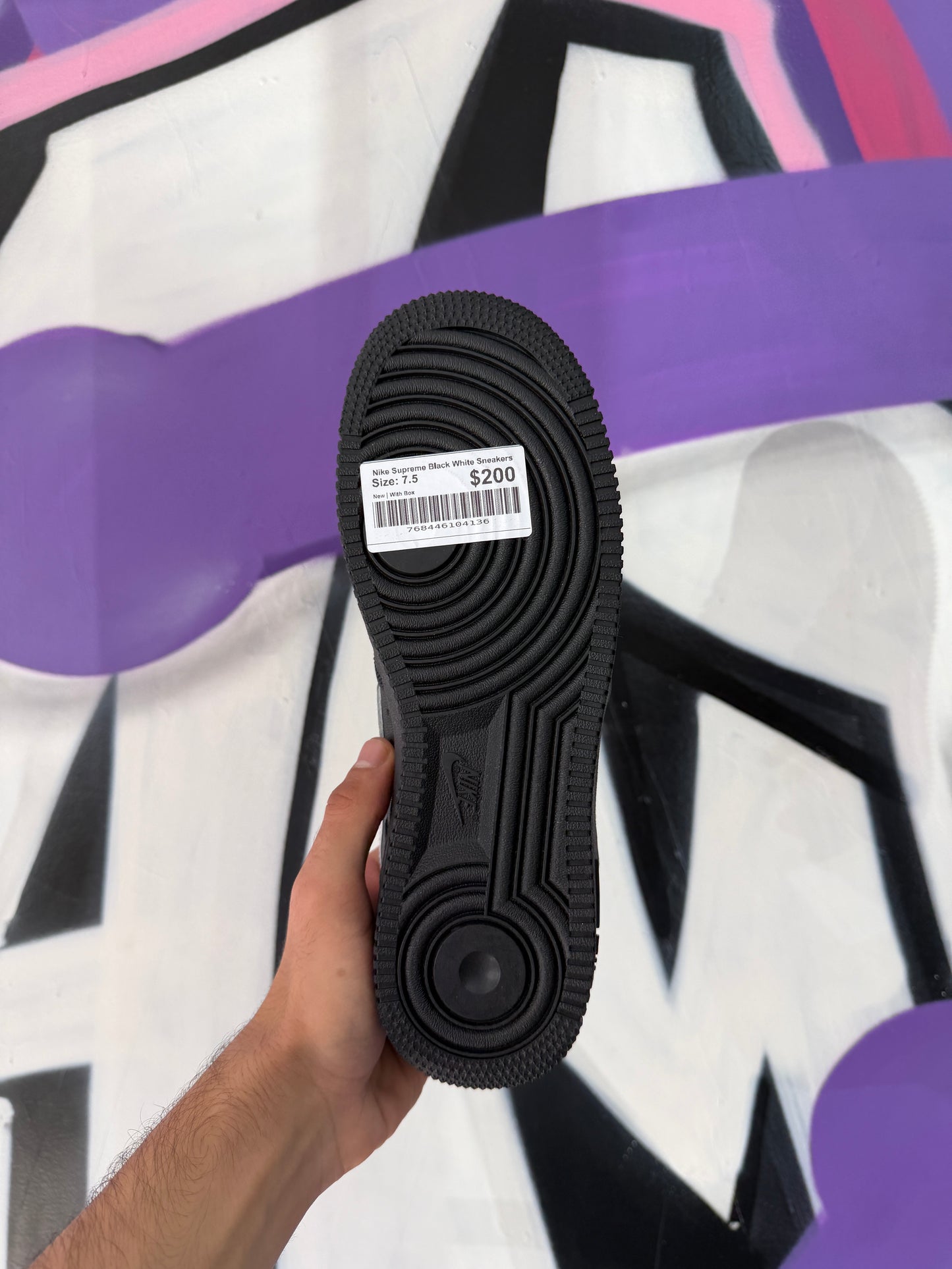 Nike Supreme Black White Sneakers