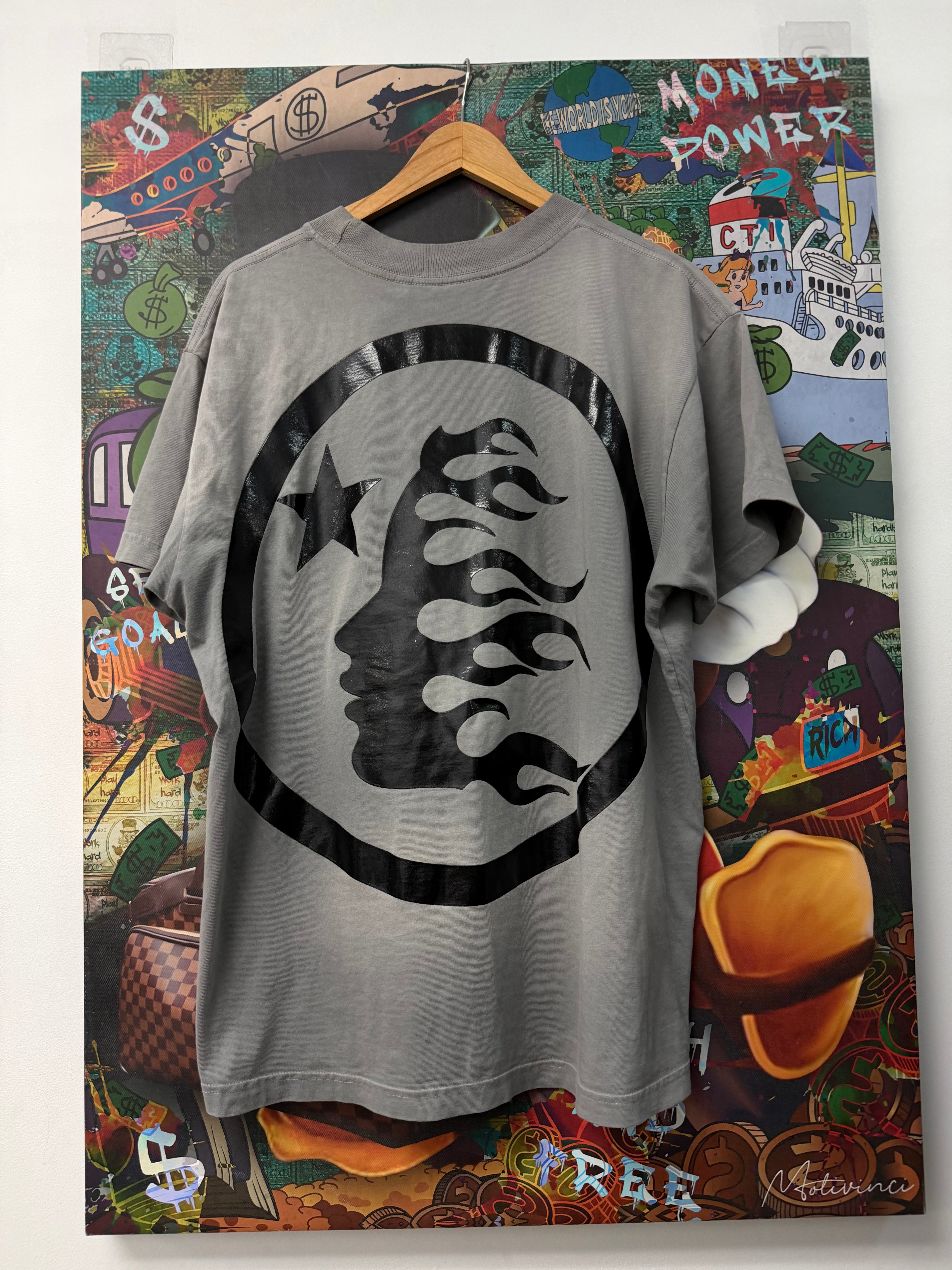 Hellstar Grey Green Sport Logo Tee