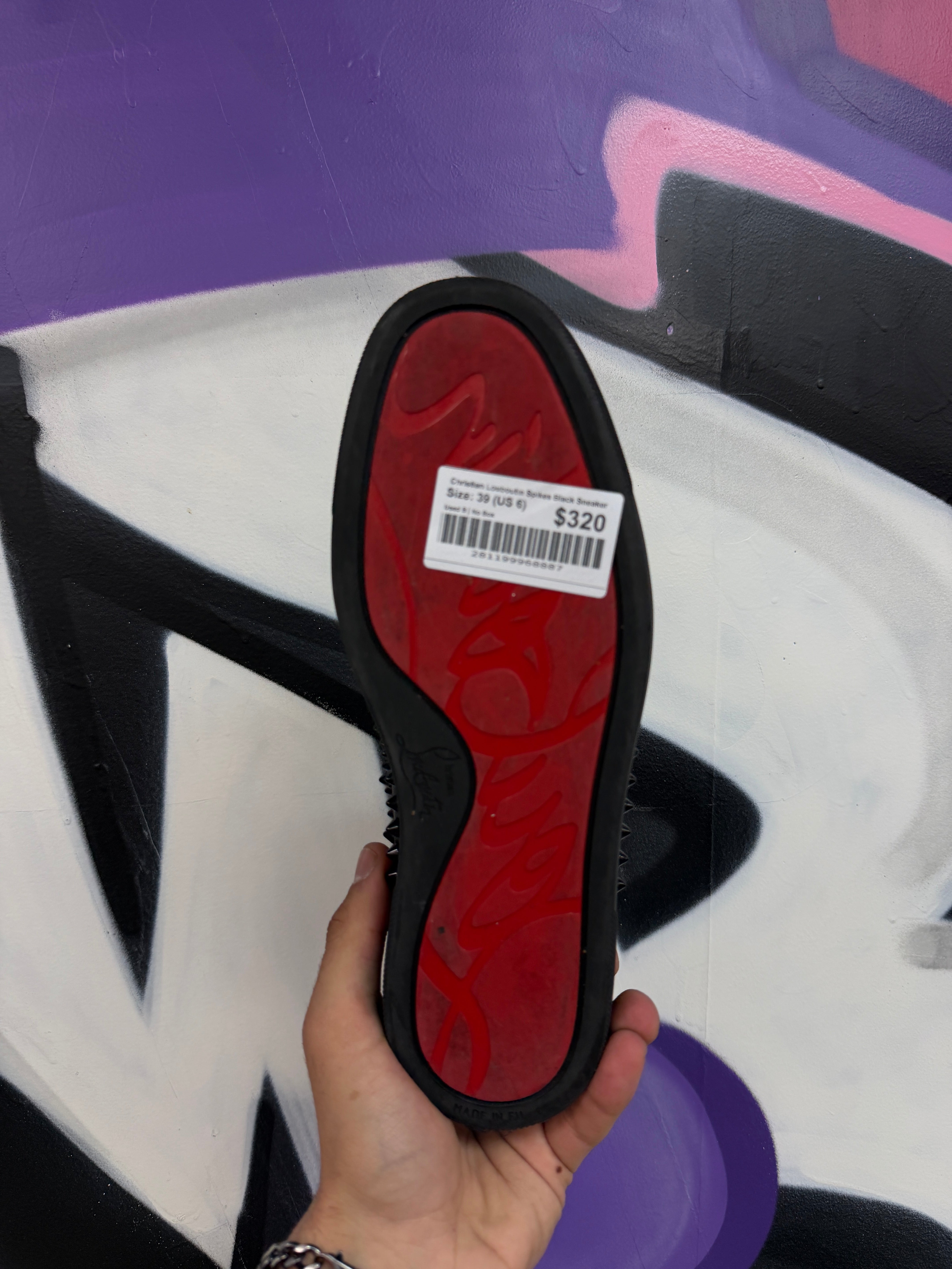 Christian Louboutin Spikes Black Sneaker