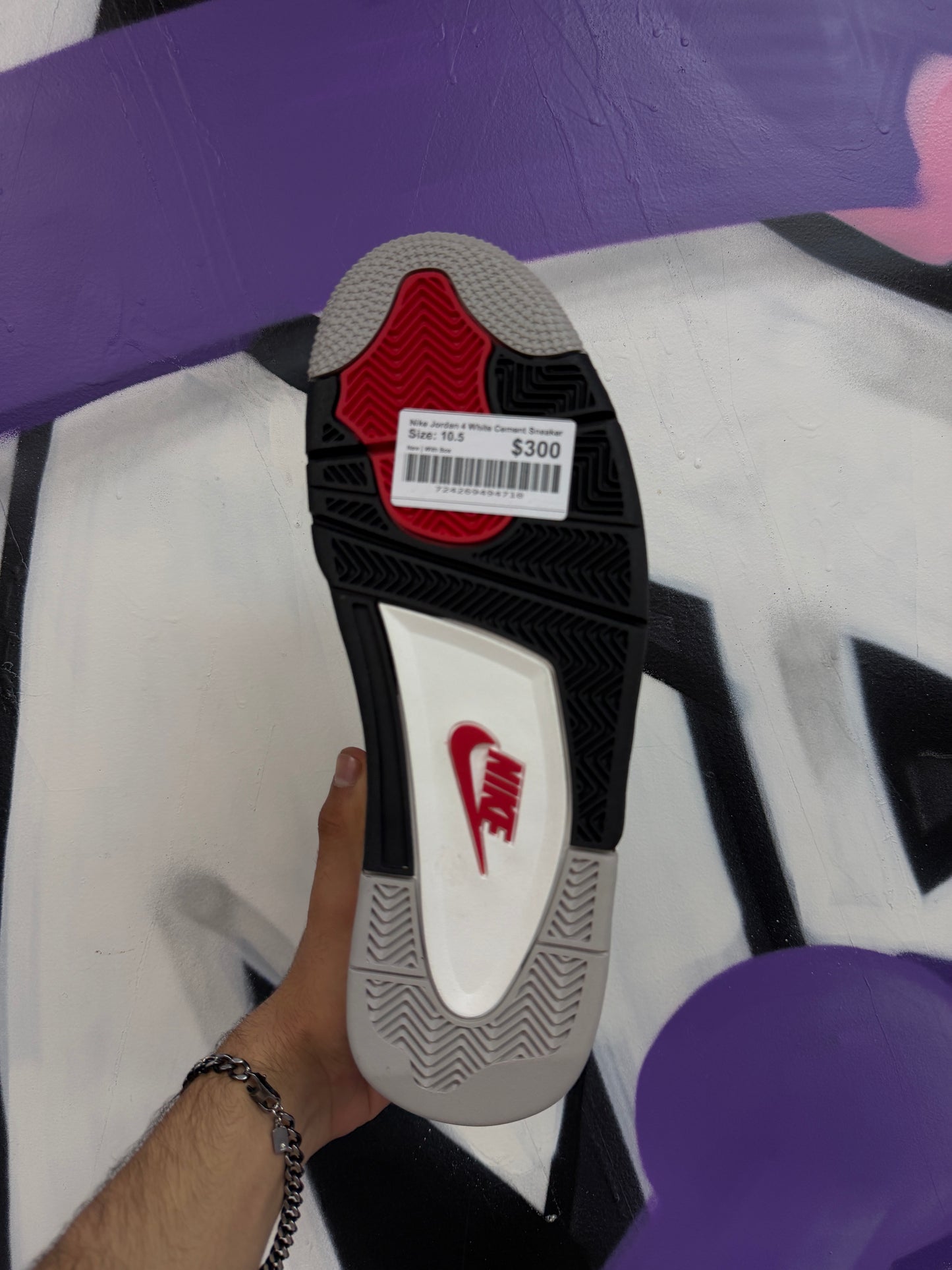 Nike Jordan 4 White Cement Sneaker