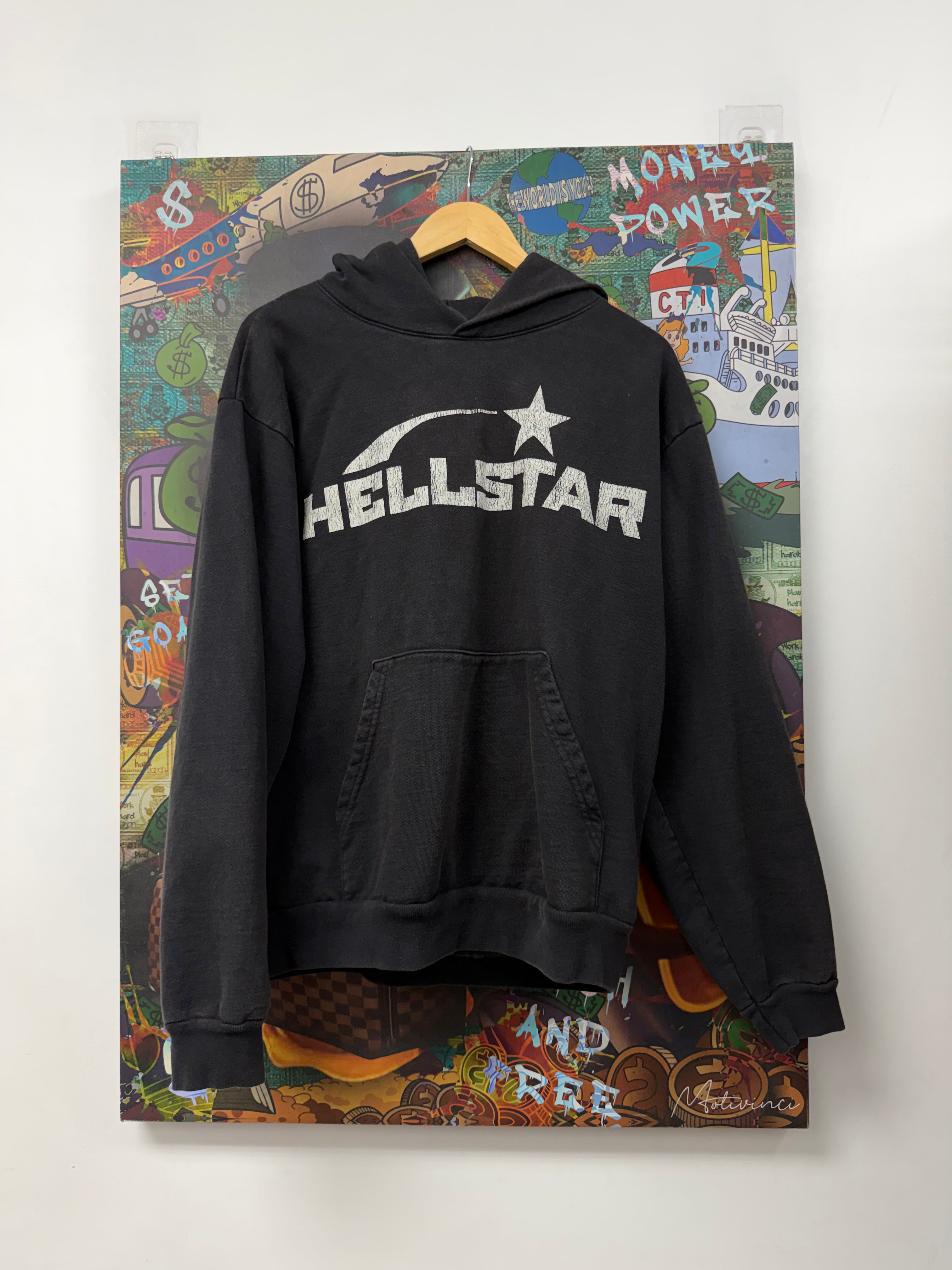 Hellstar Black Classic Logo Hoodie