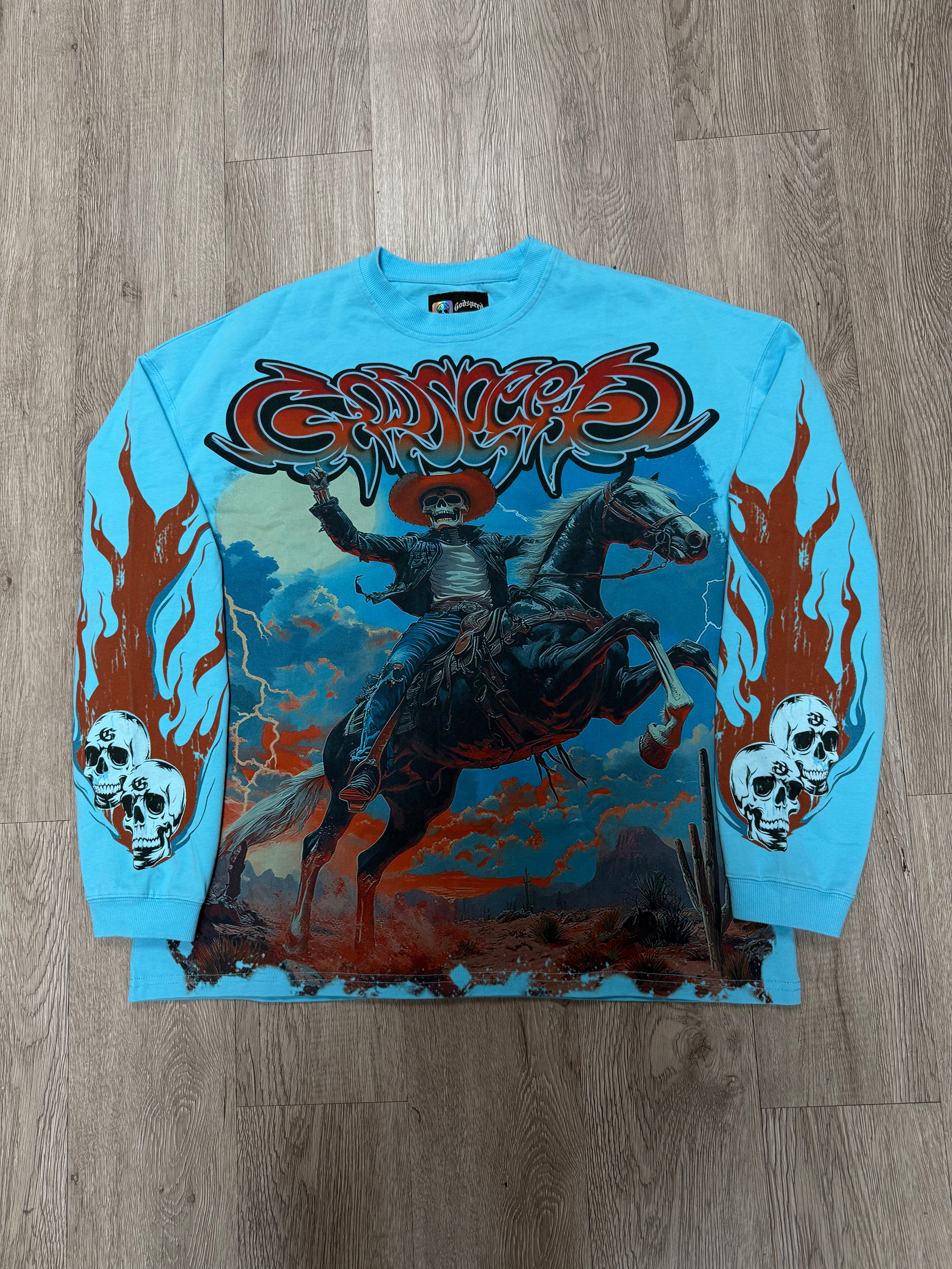 Godspeed "Best Western" Baby Blue Tee