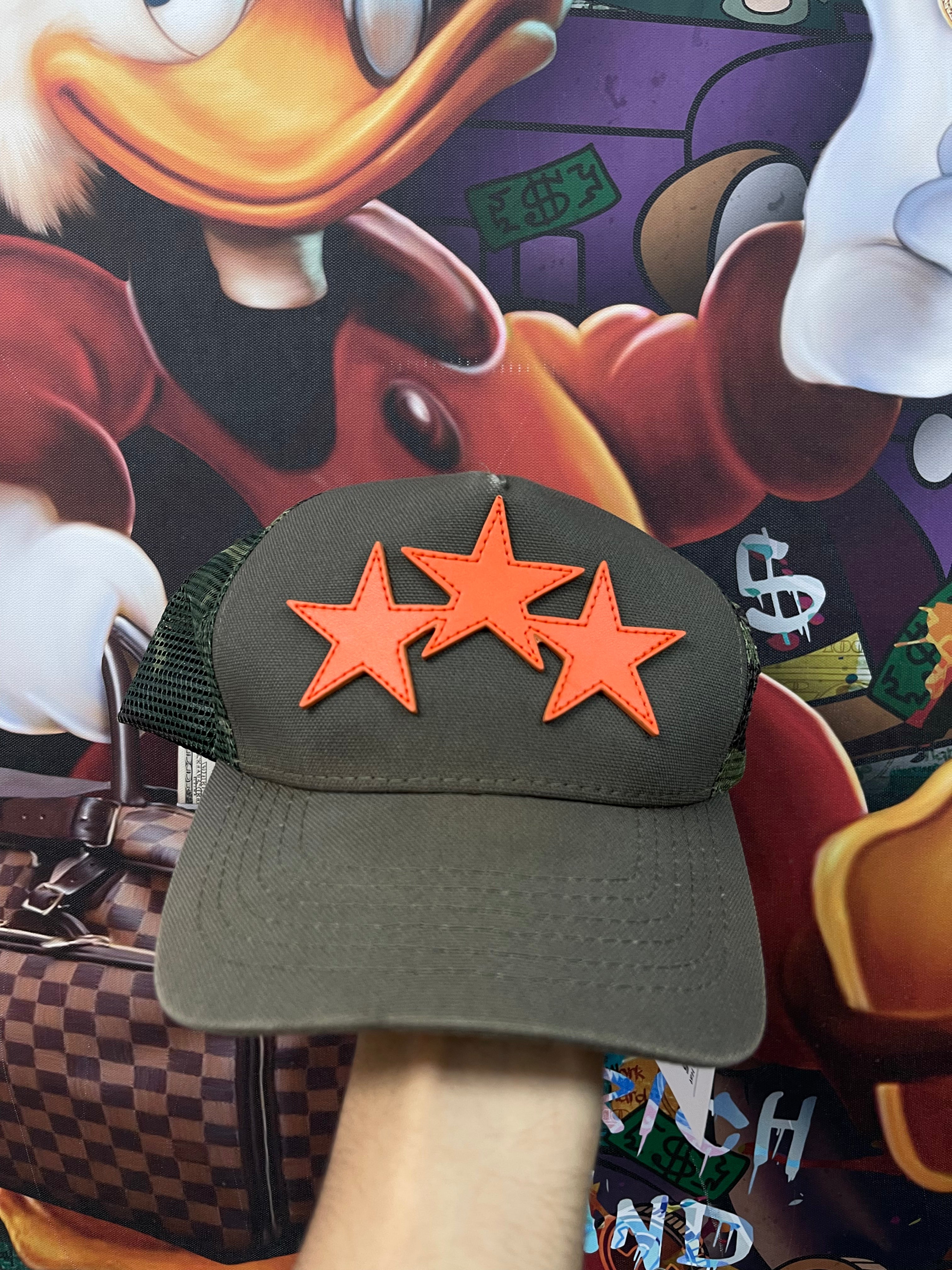 Amiri Olive Orange 3 Star Hat