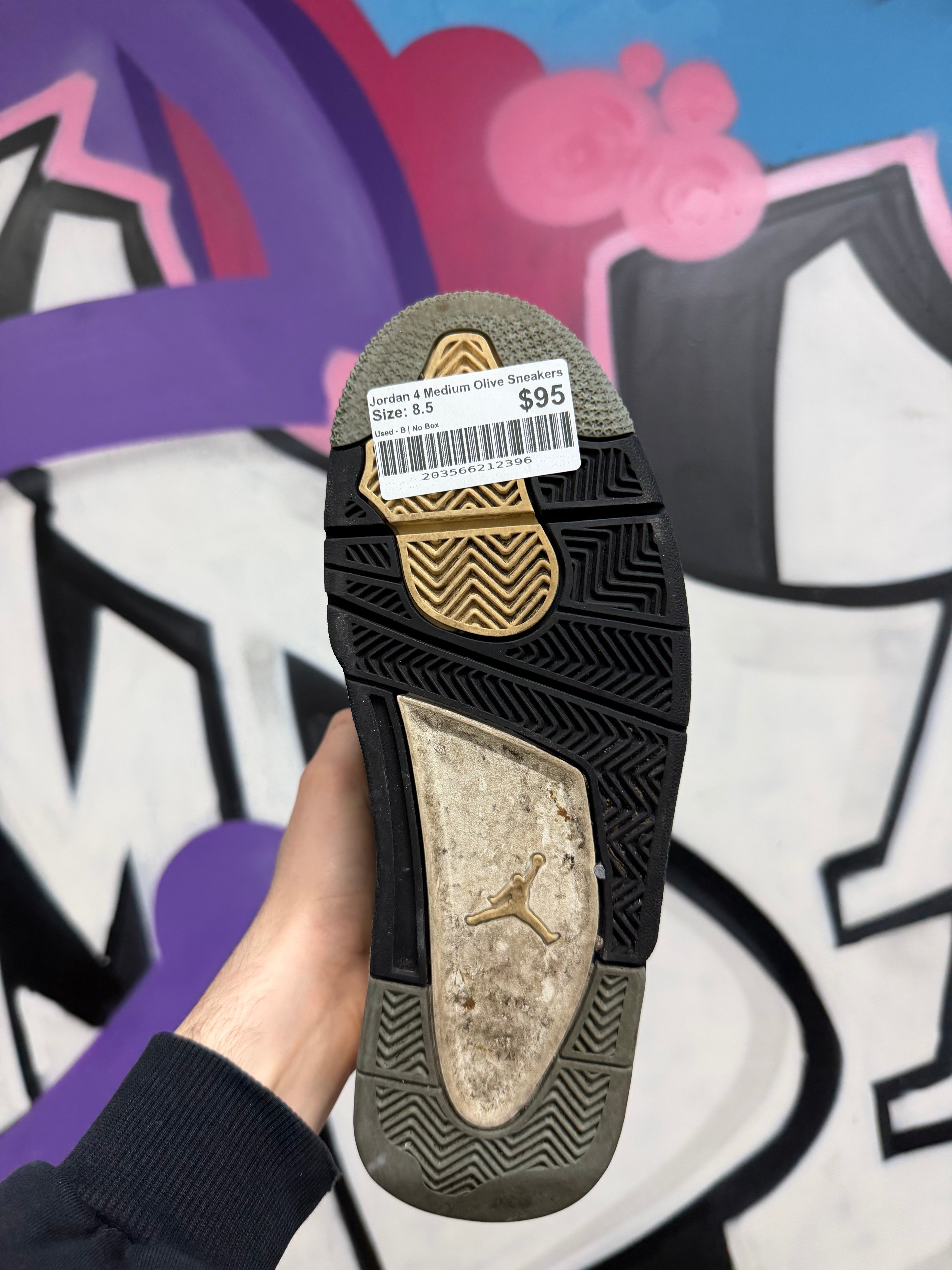Jordan 4 Medium Olive Sneakers