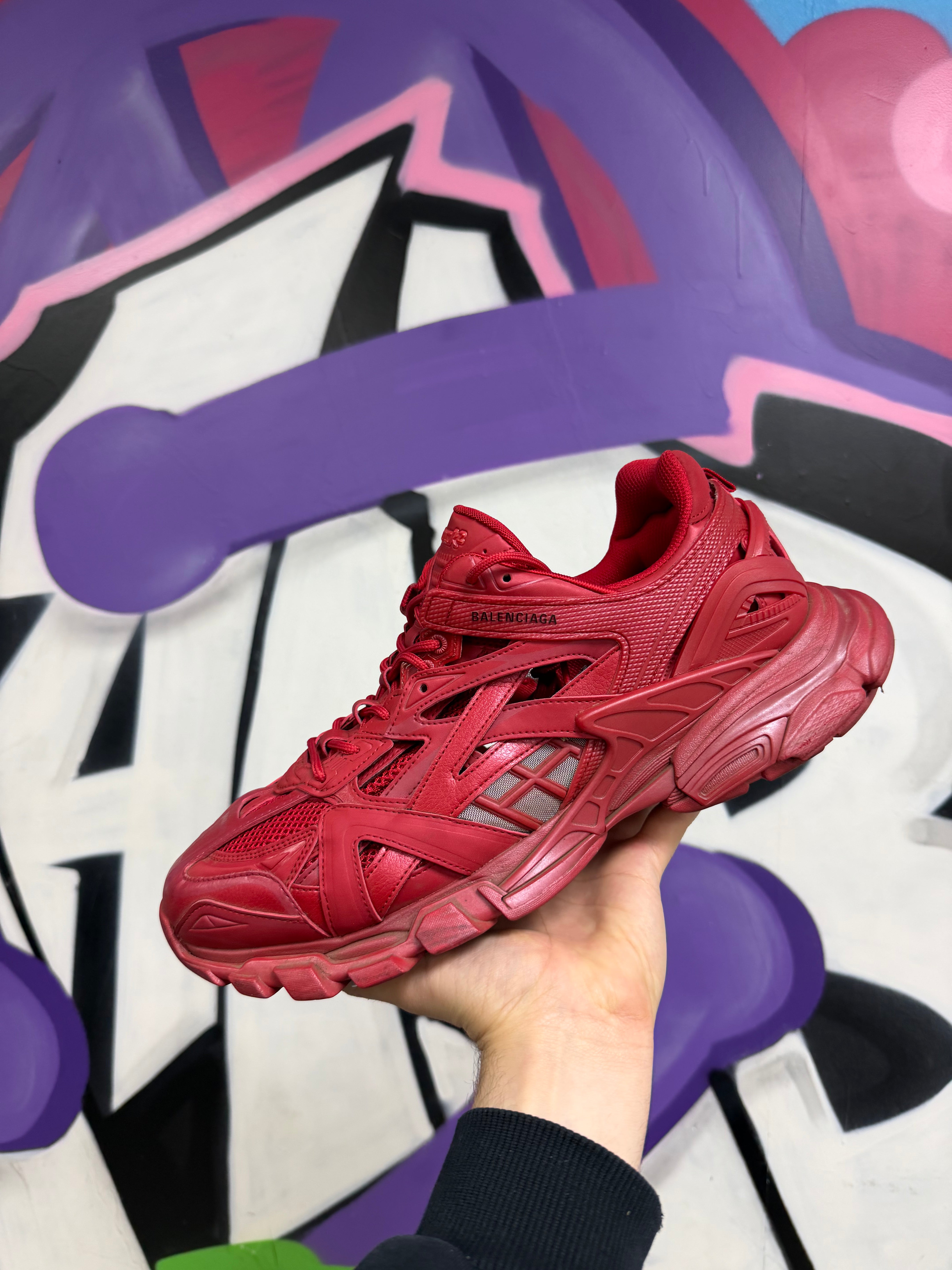 Balenciaga Red Track 2 Sneakers