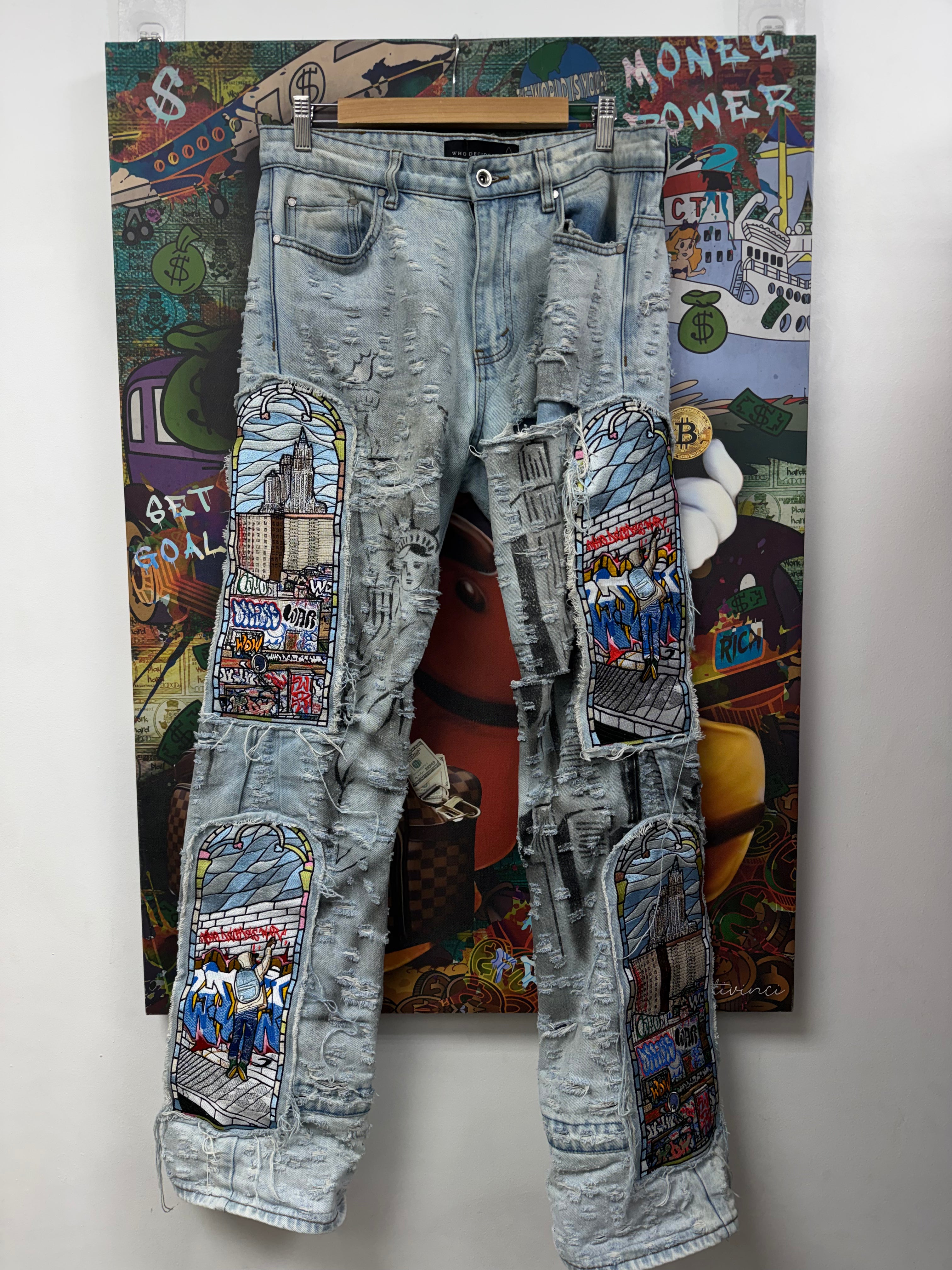 Who Decides War Light Was Hit Stained Glass Jeans