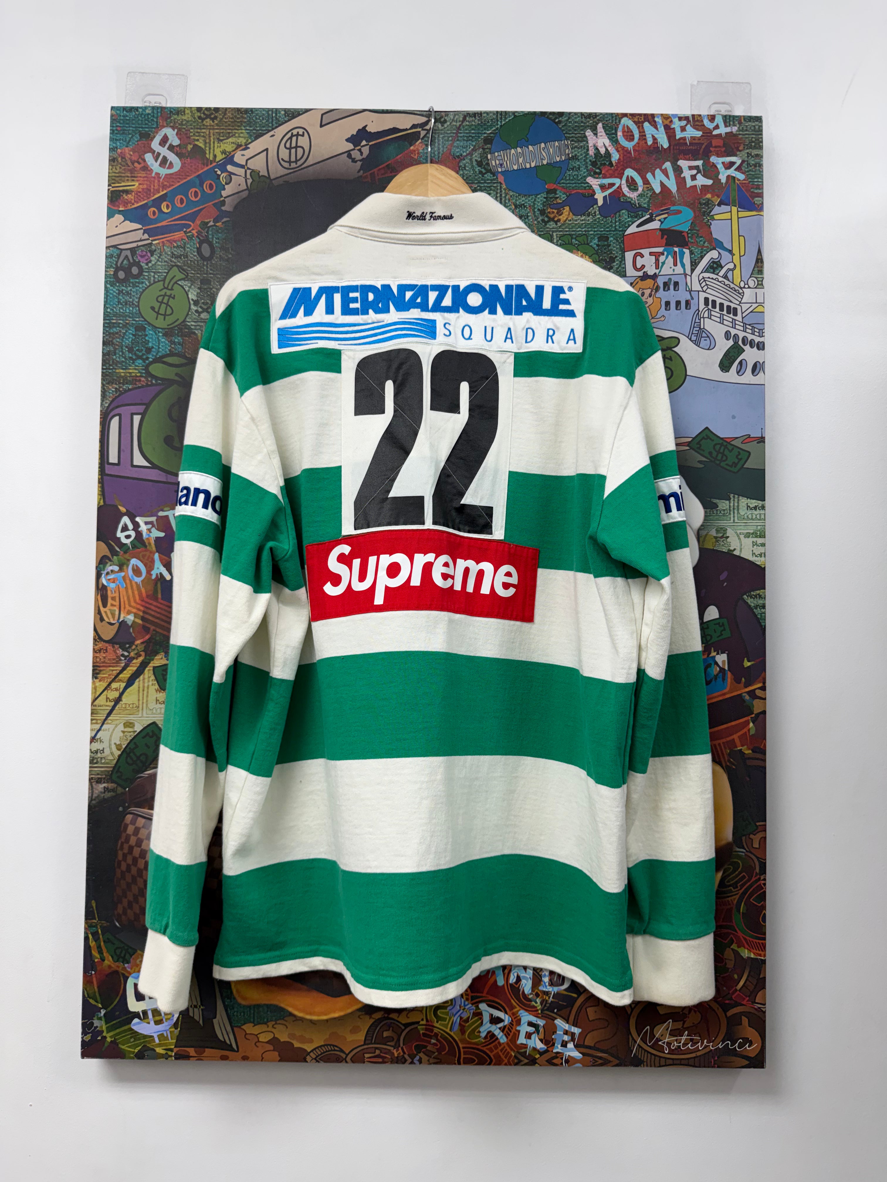 Supreme Italy White Striped Rugby