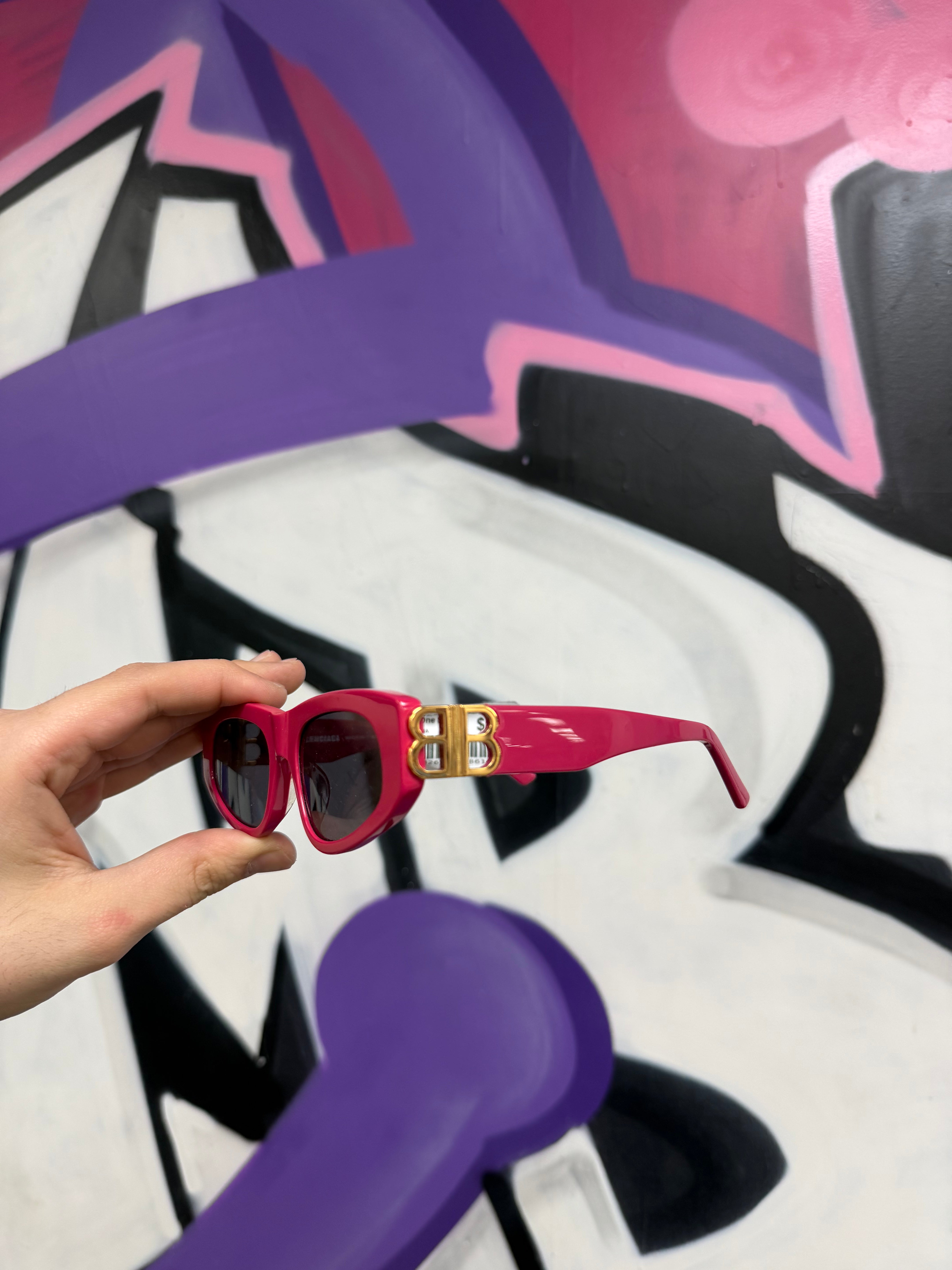 Balenciaga Pink Gold 53MM Narrow Sunglasses