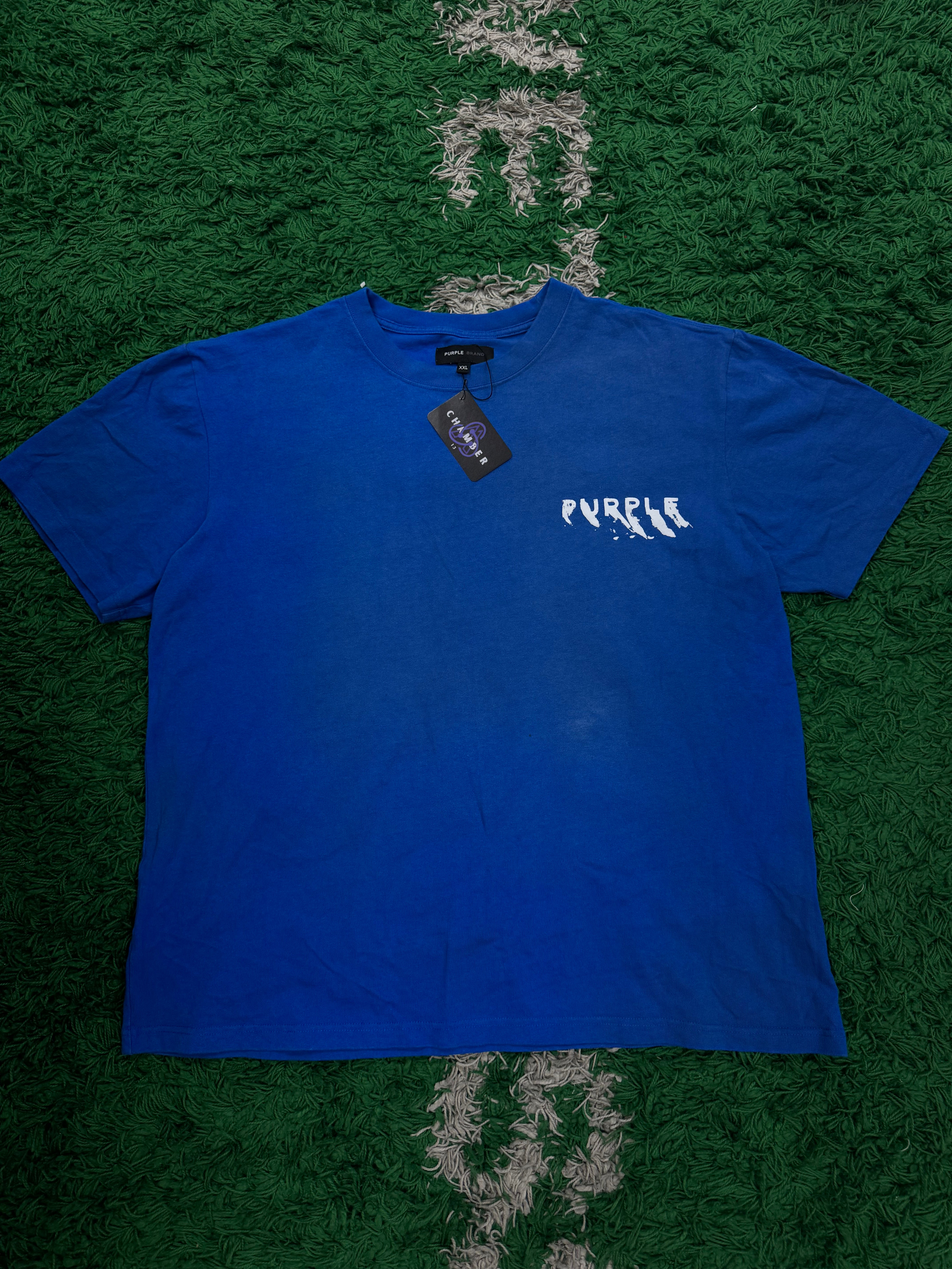 Purple Brand Blue Splatter Tee Used XXL N/A
