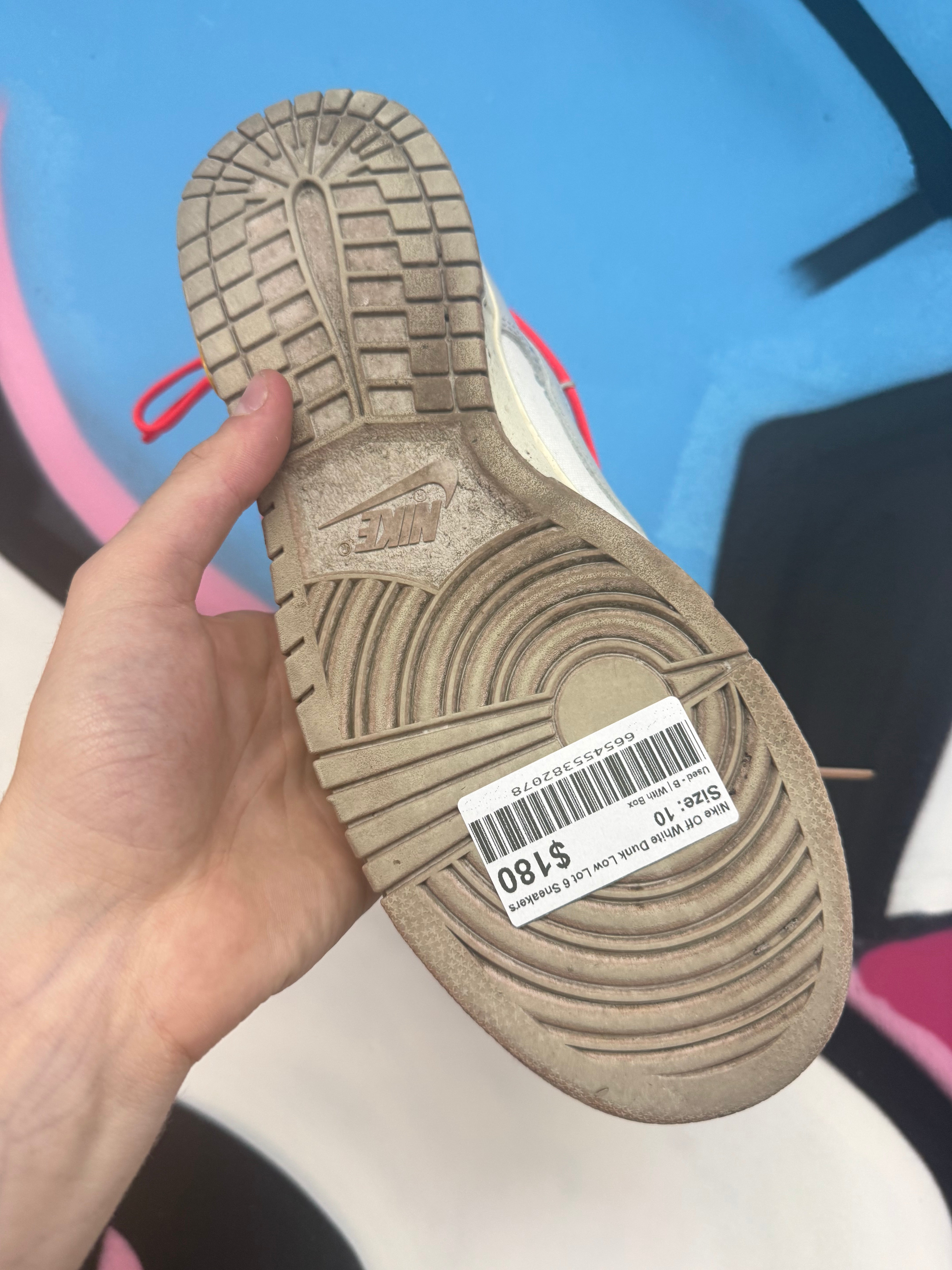 Nike Off White Dunk Low Lot 6 Sneakers
