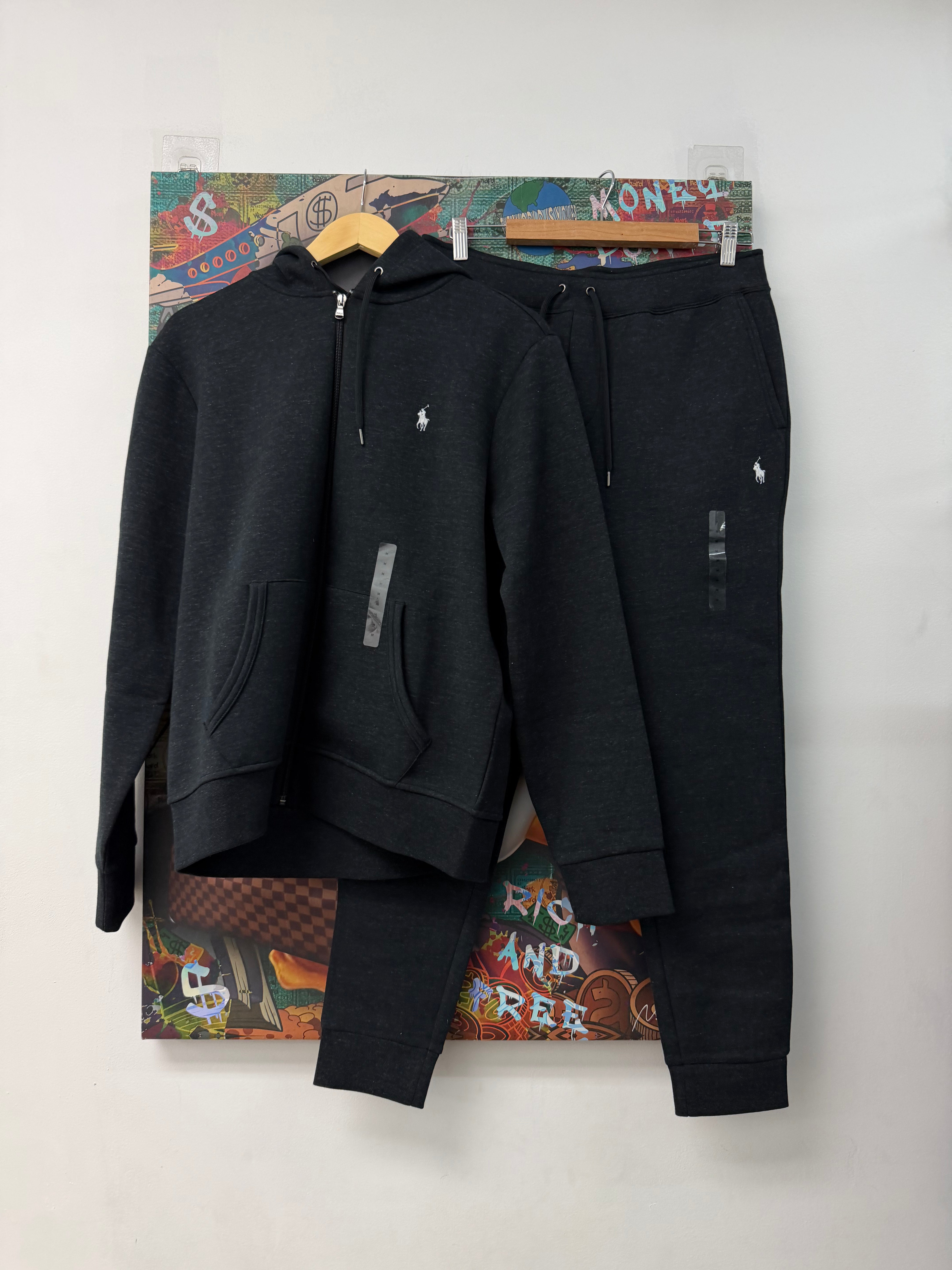 Polo Black Speckle Tech Sweatsuit