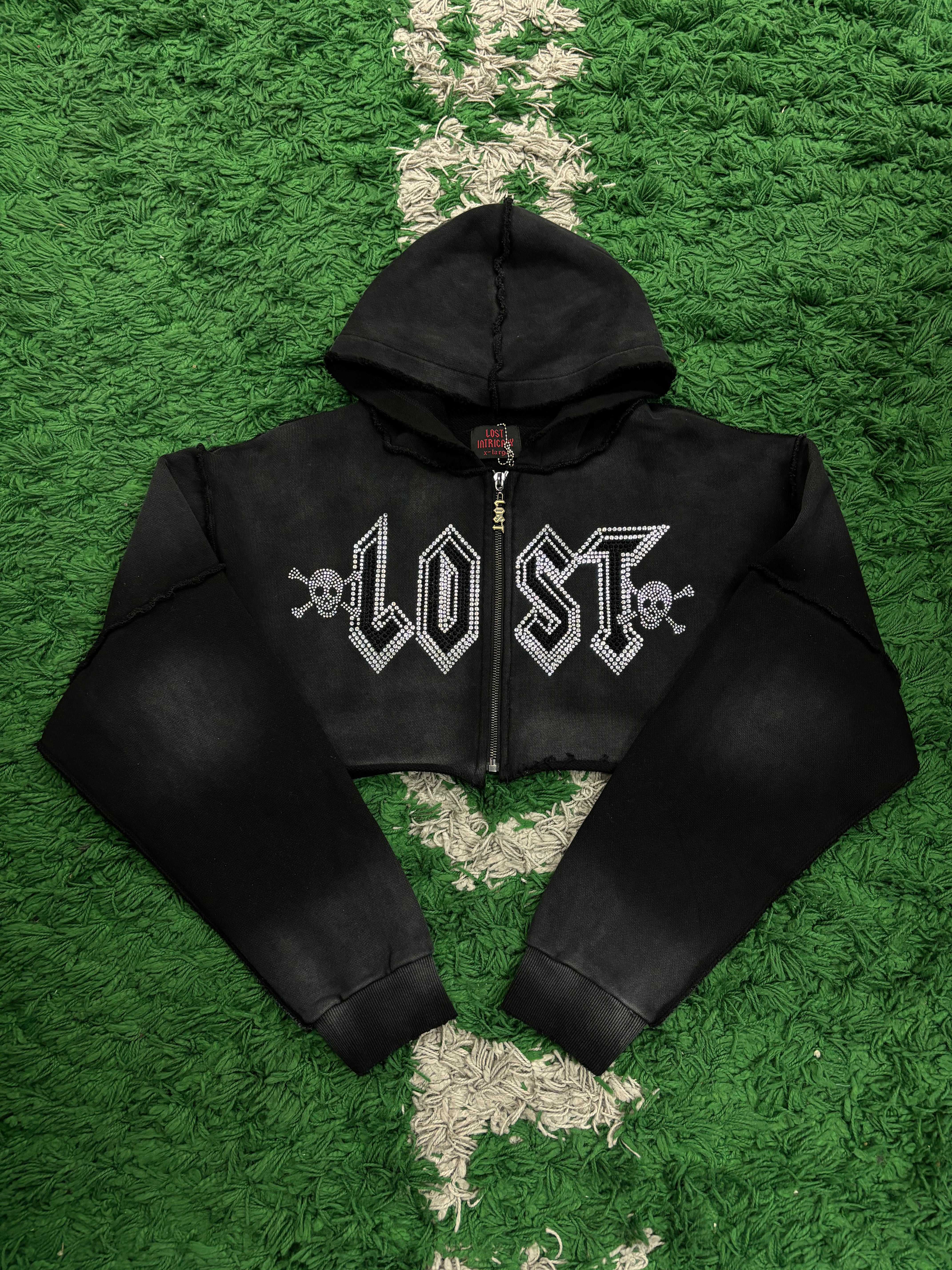 Lost Intricacy Black Zip Up Hoodie Womens (S-XXL) New
