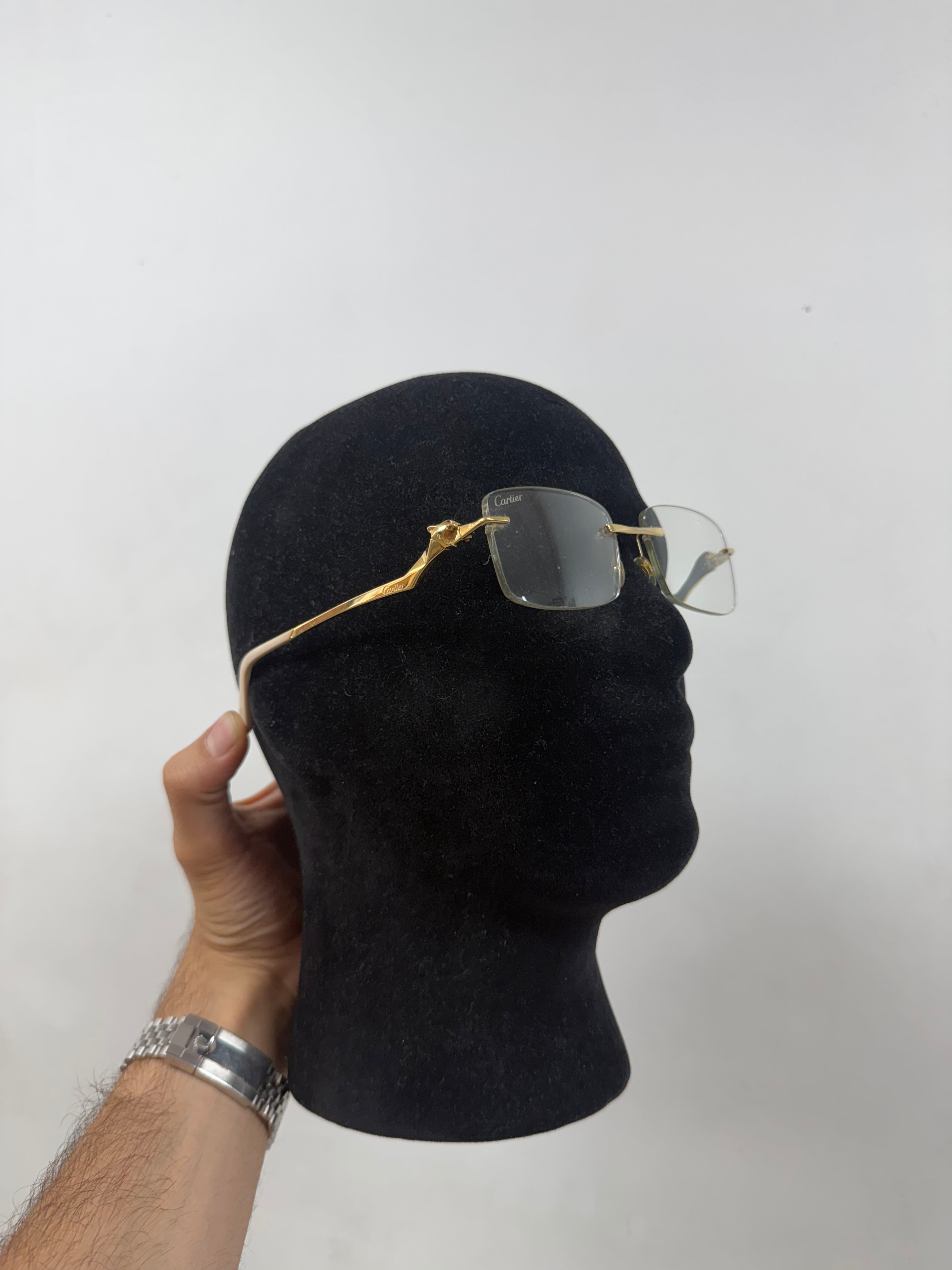 Cartier Clear White Panther Glasses