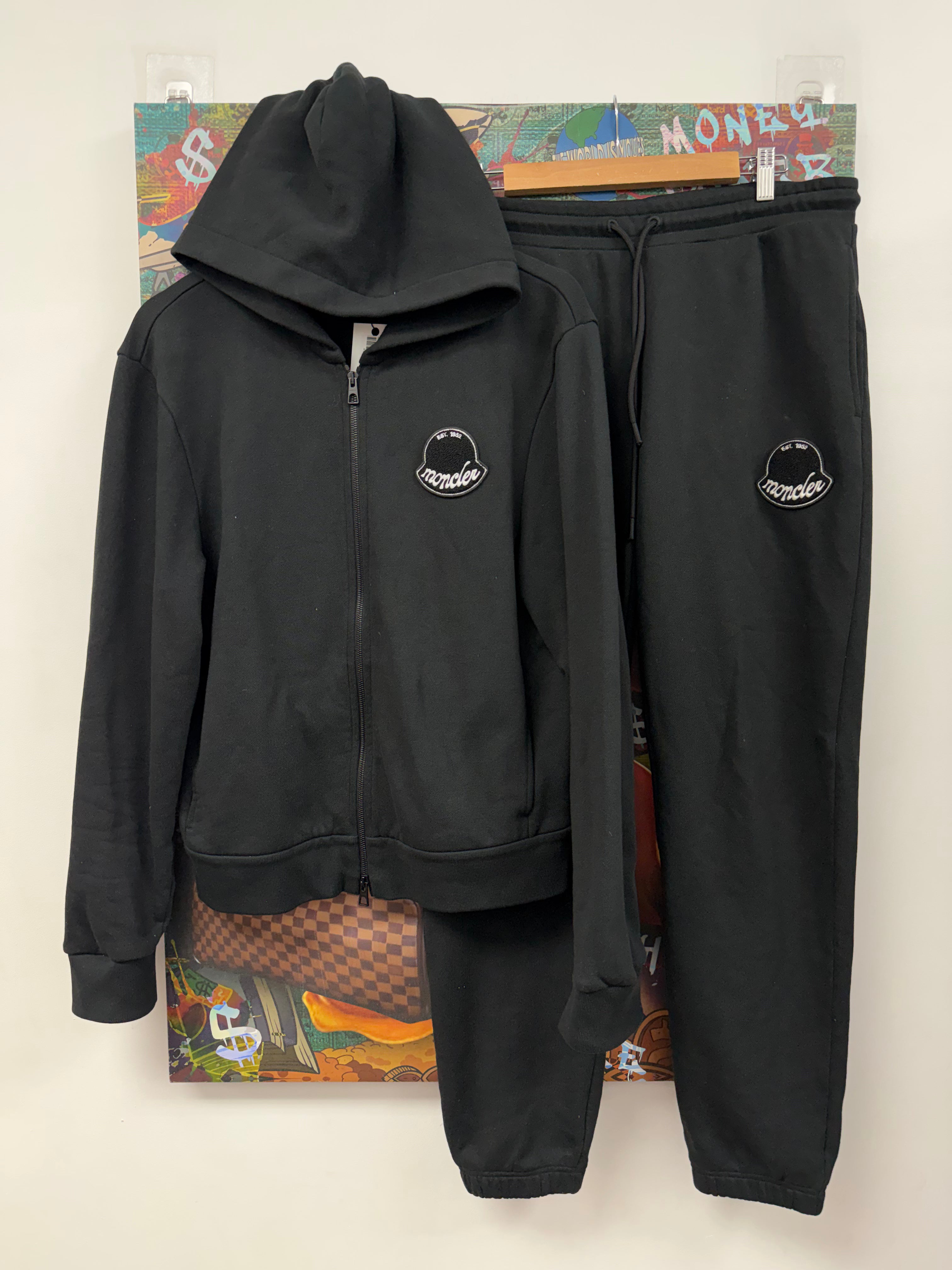 Moncler Black White Logo Sweatsuit