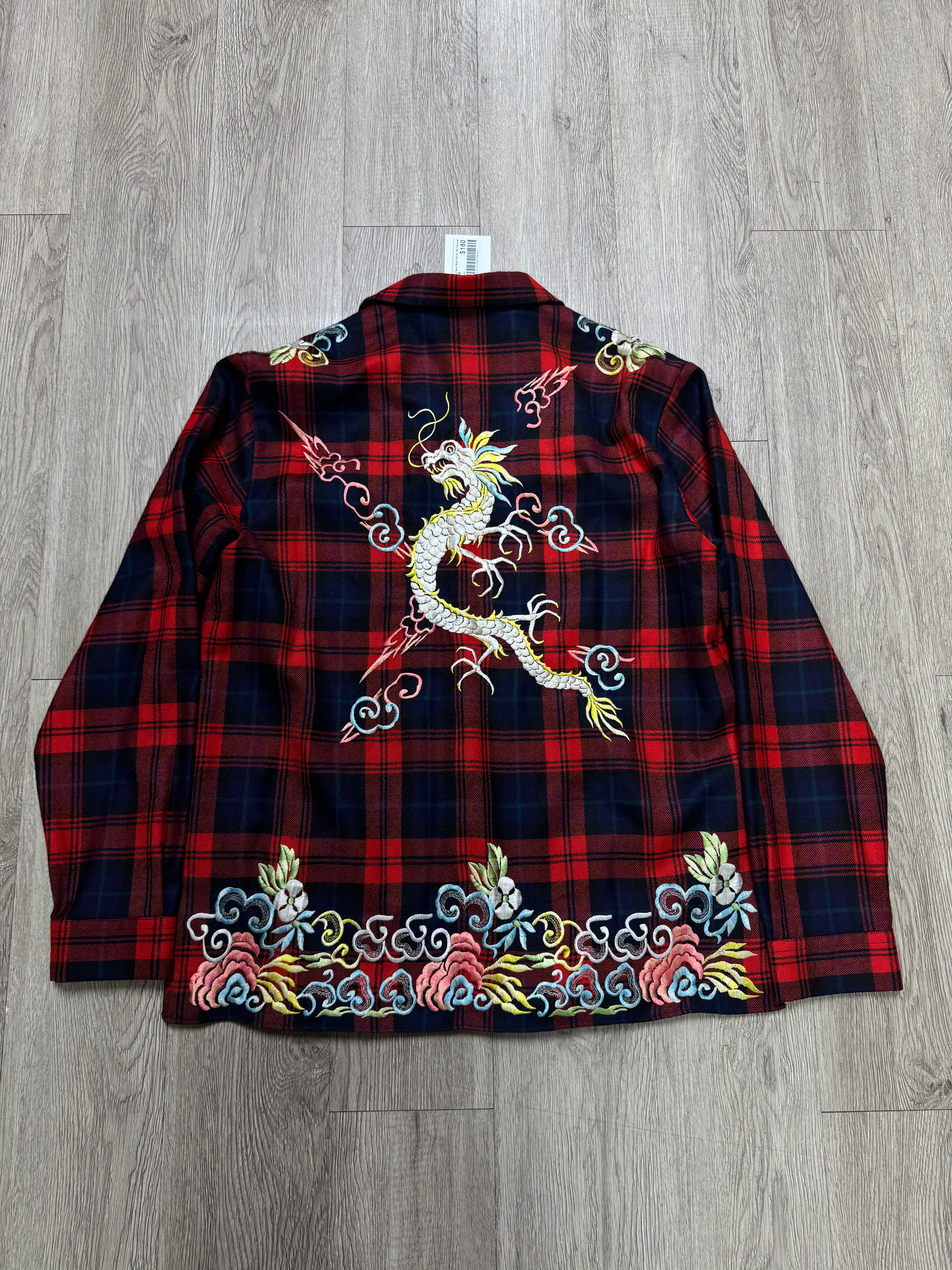 Gucci Red Navy Multi Floral (52) Flannel