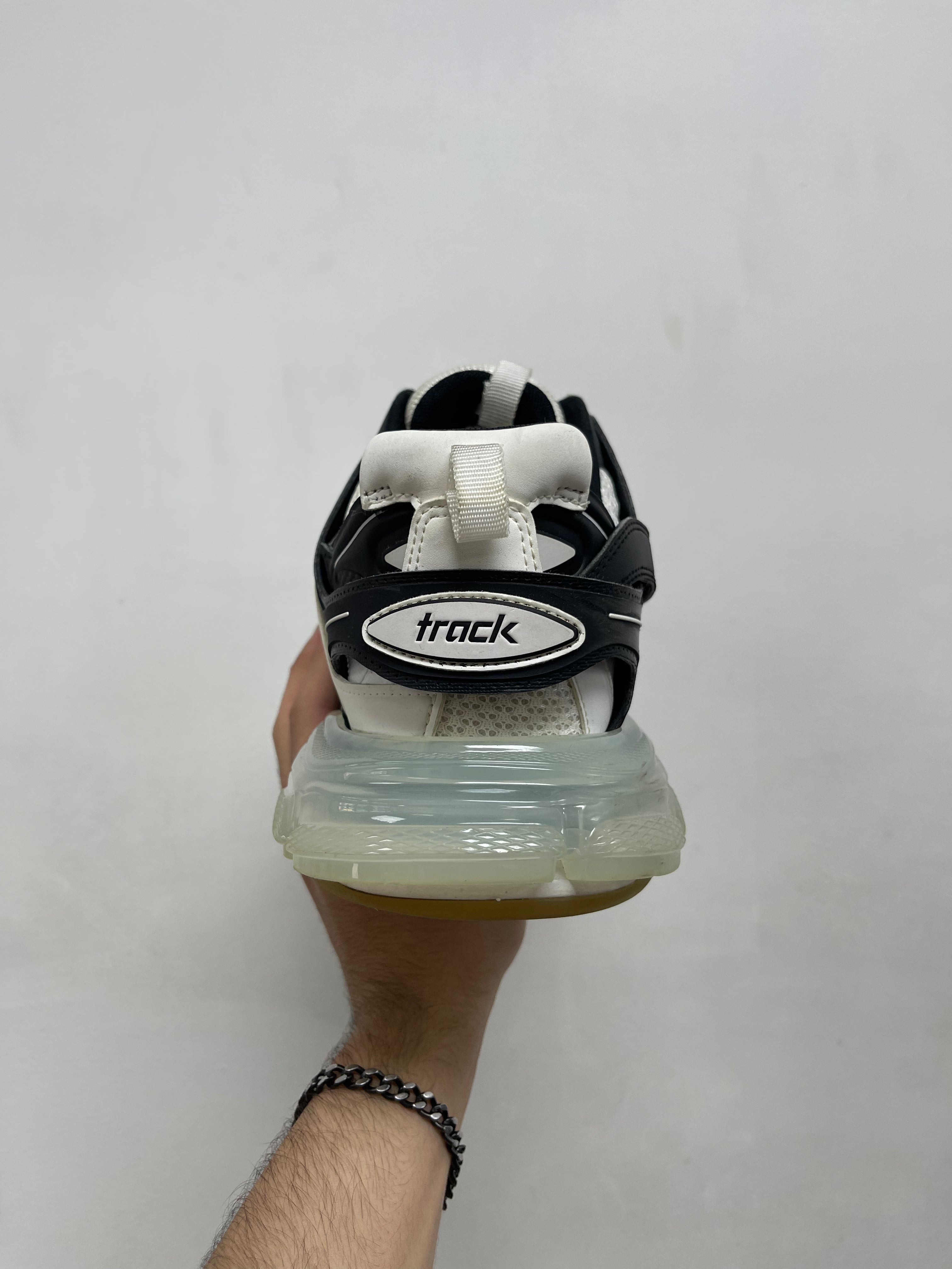 Balenciaga White Black Track Sneakers