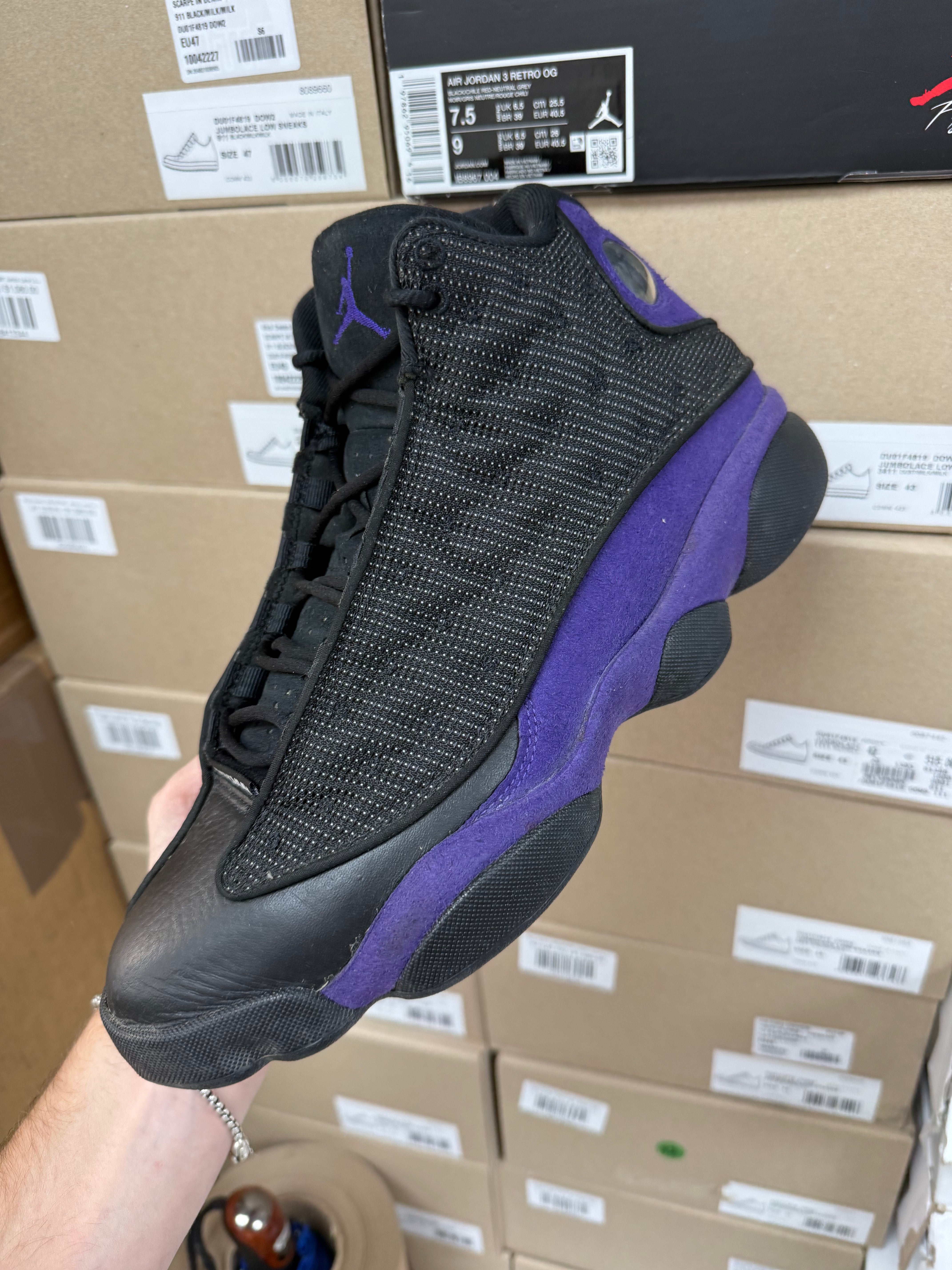 Jordan 13 Court Purple Sneakers