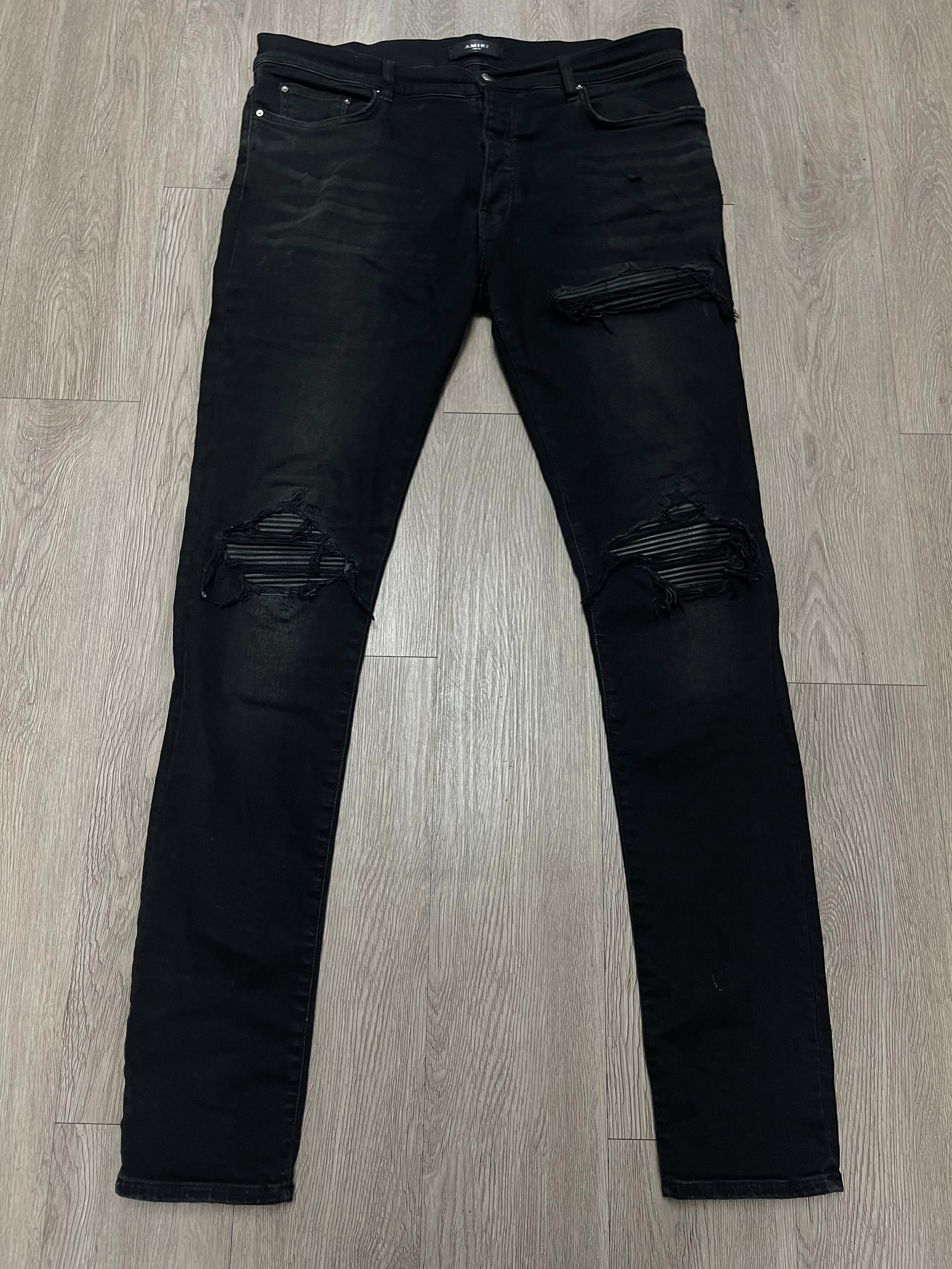 Amiri MX1 Black Black Patch Jeans