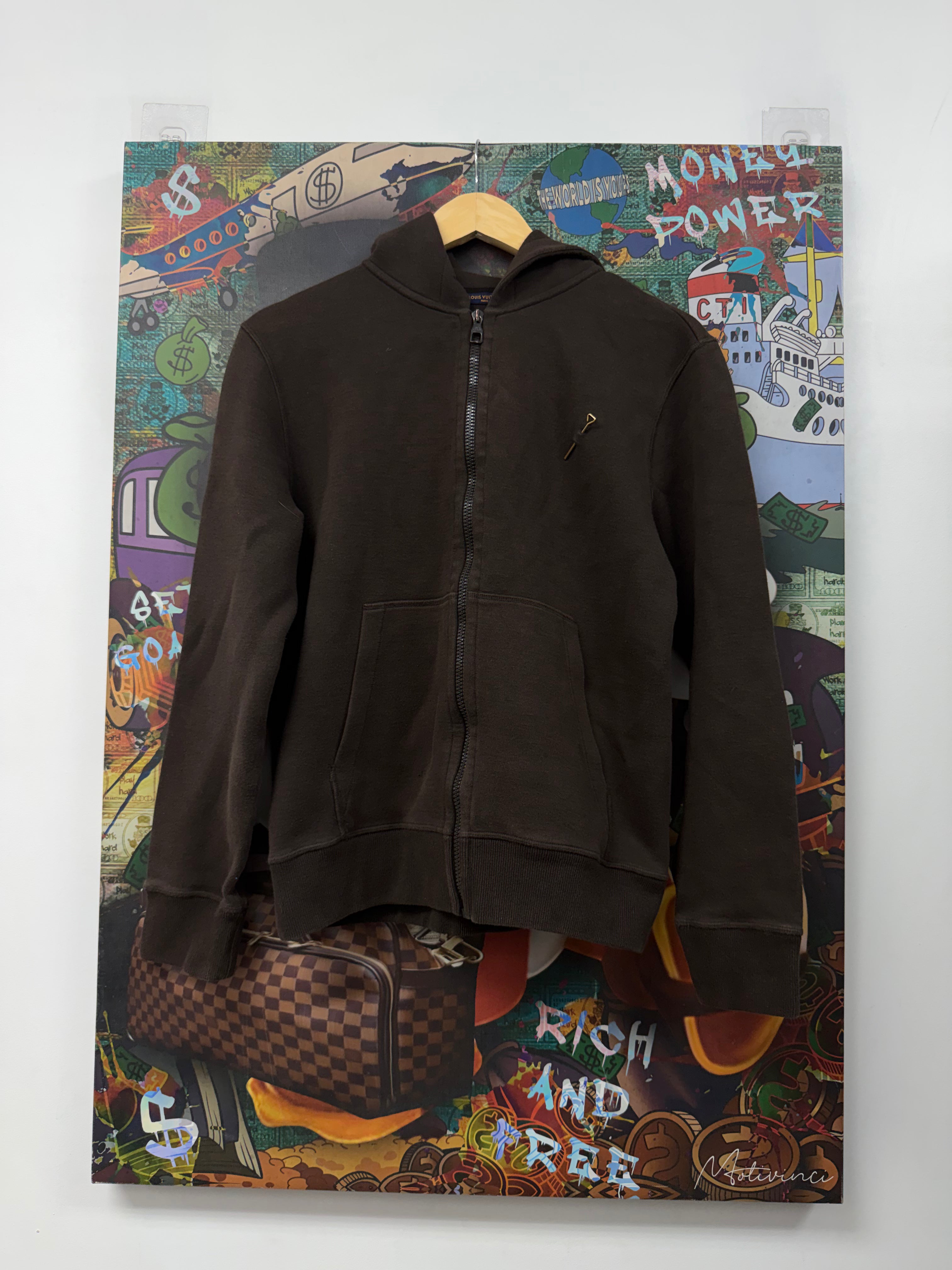 Louis Vuitton Brown Staple Edition Zip Up
