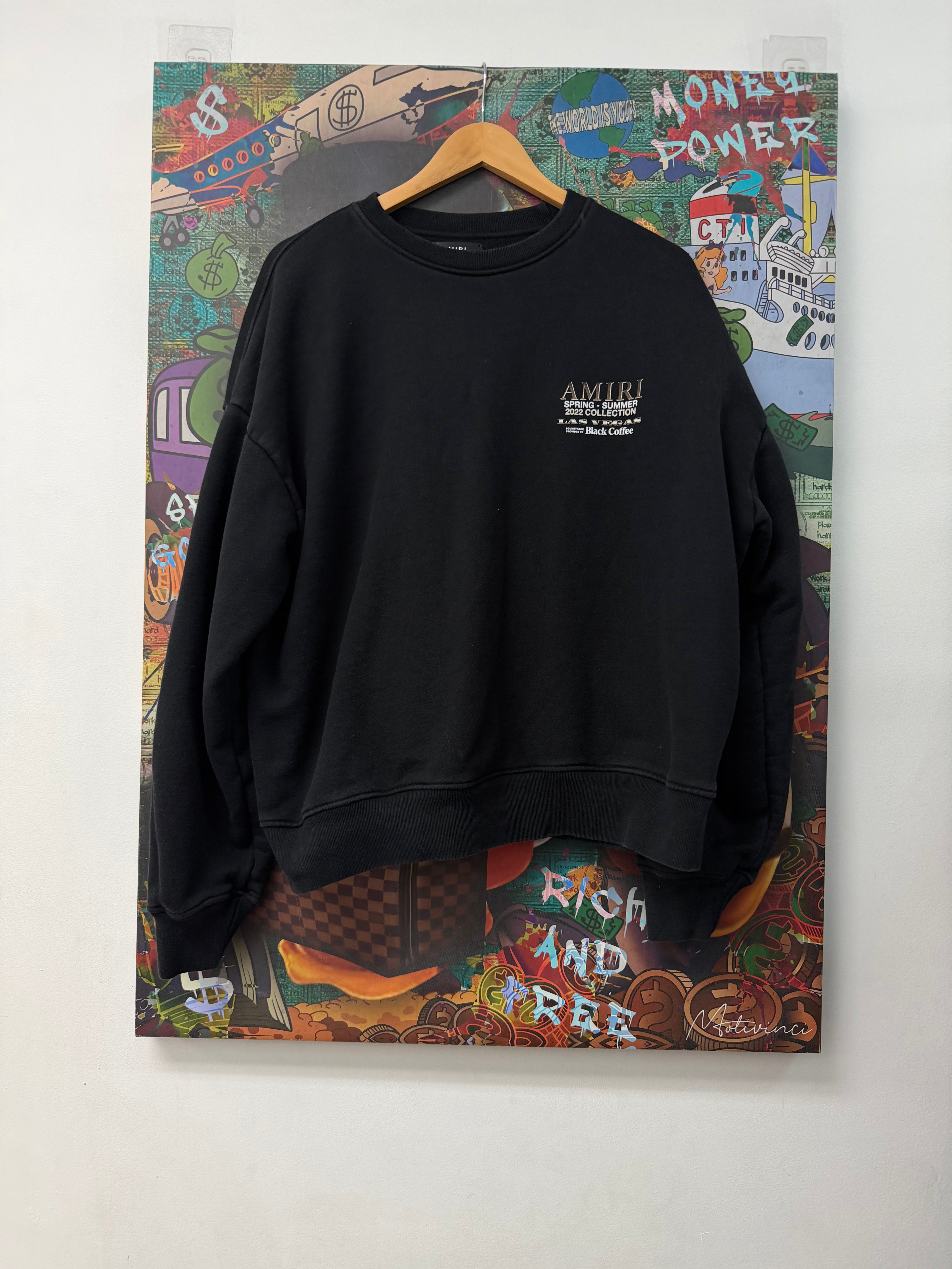 Amiri Black Las Vegas Crewneck