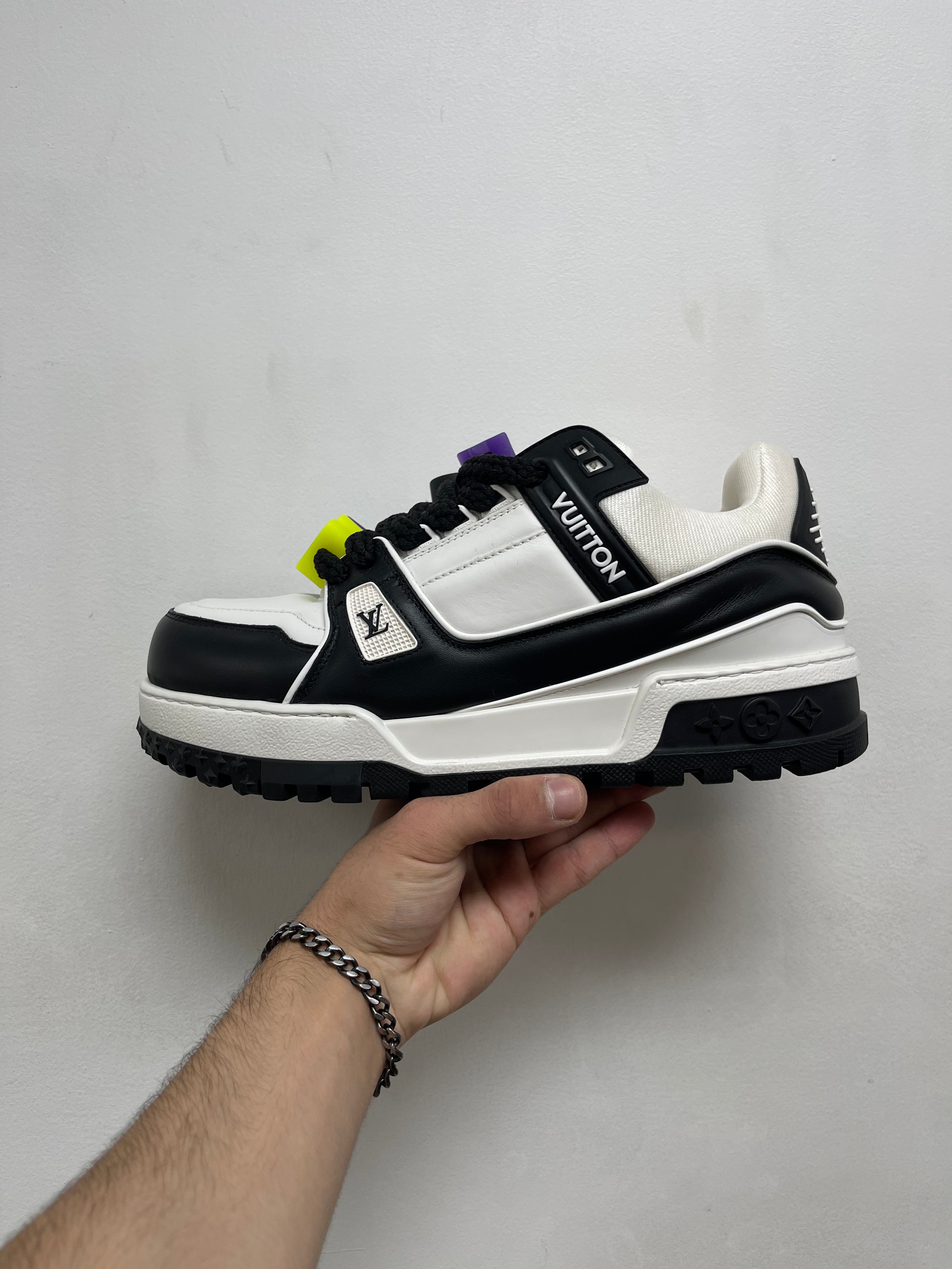 Louis Vuitton Black White Maxi Trainer Sneakers