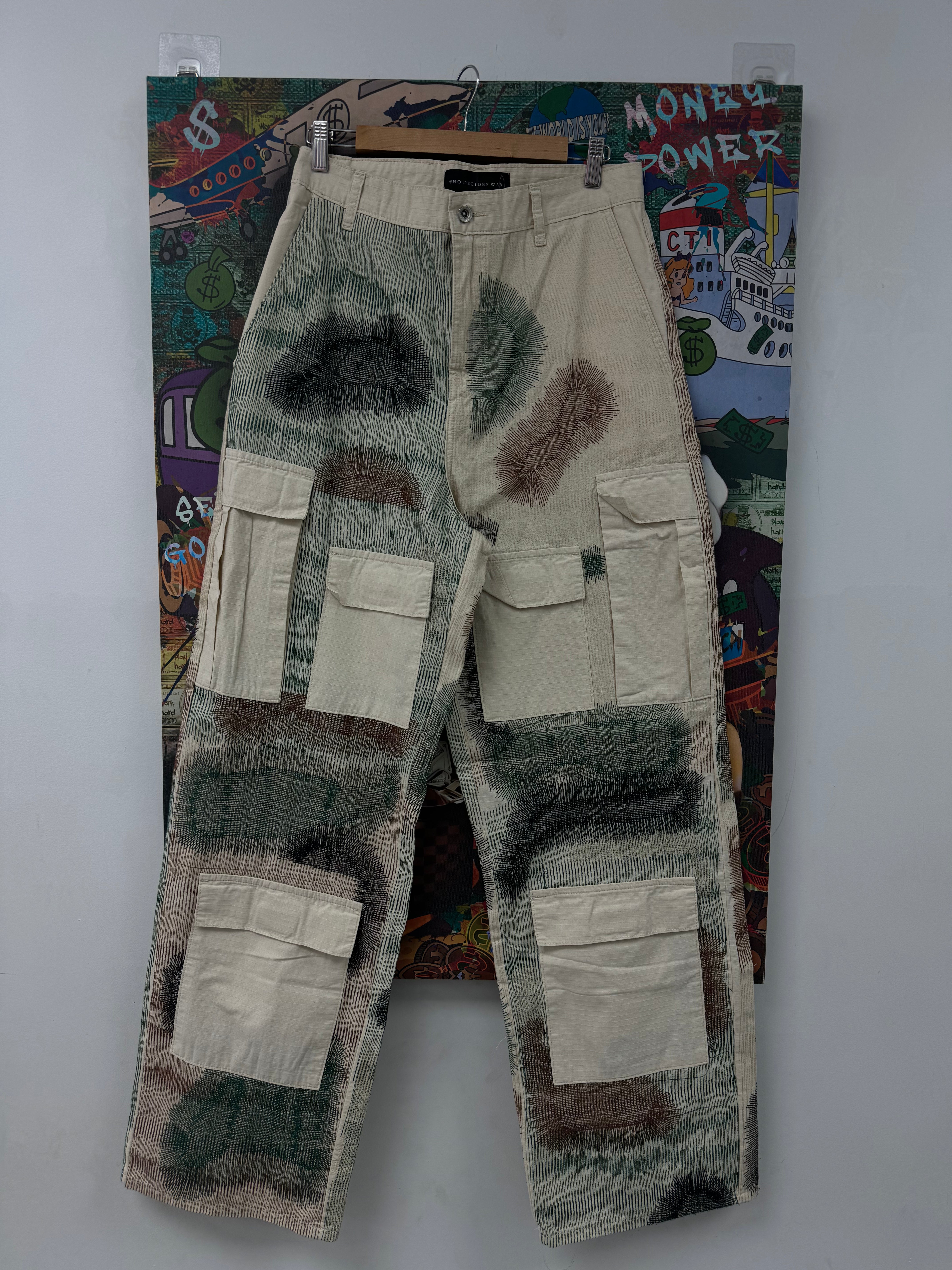 WDW Camouflage Embroidery Pants New 30 With Tags