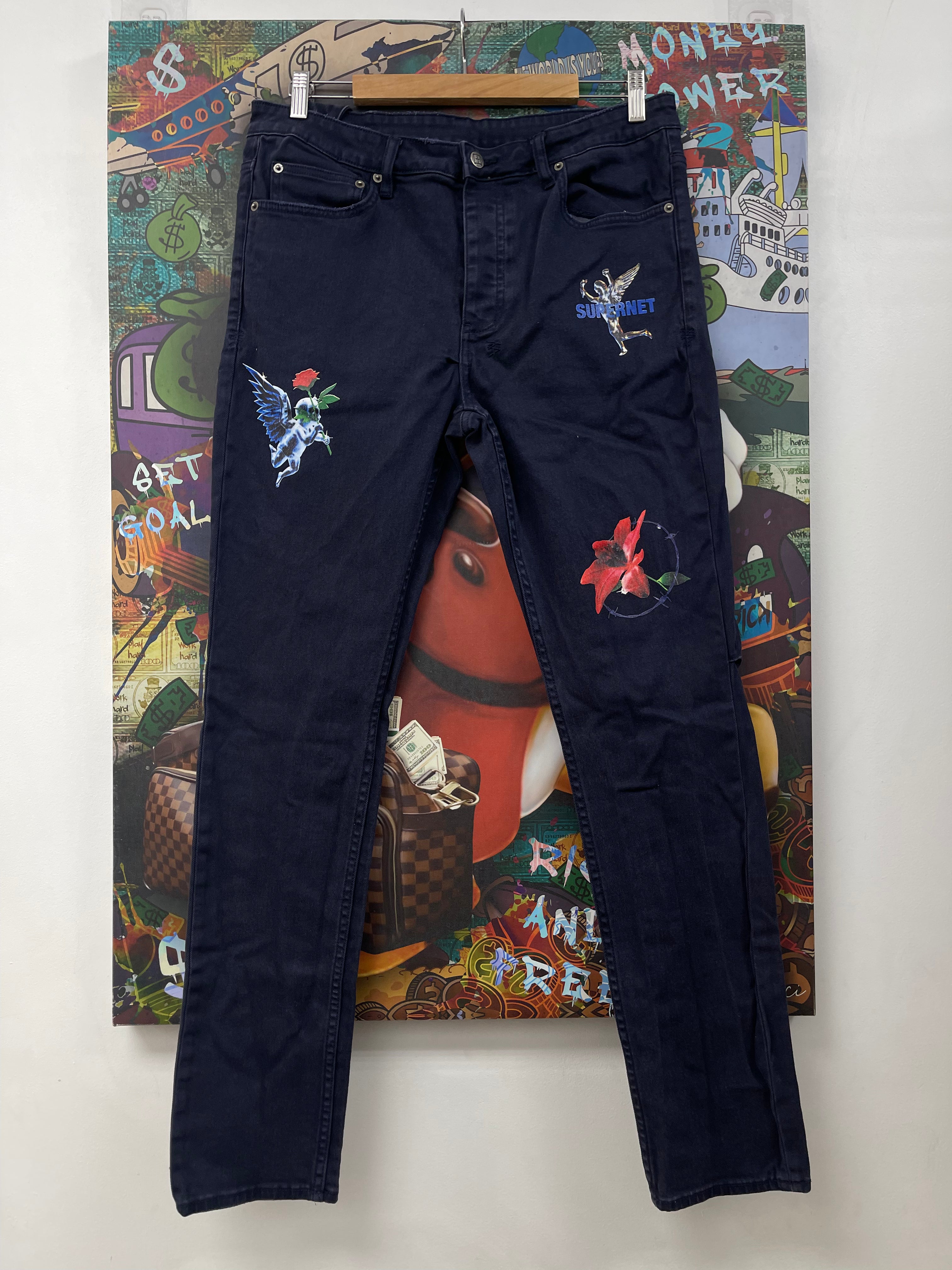 Ksubi Navy Wash Supernet Jeans