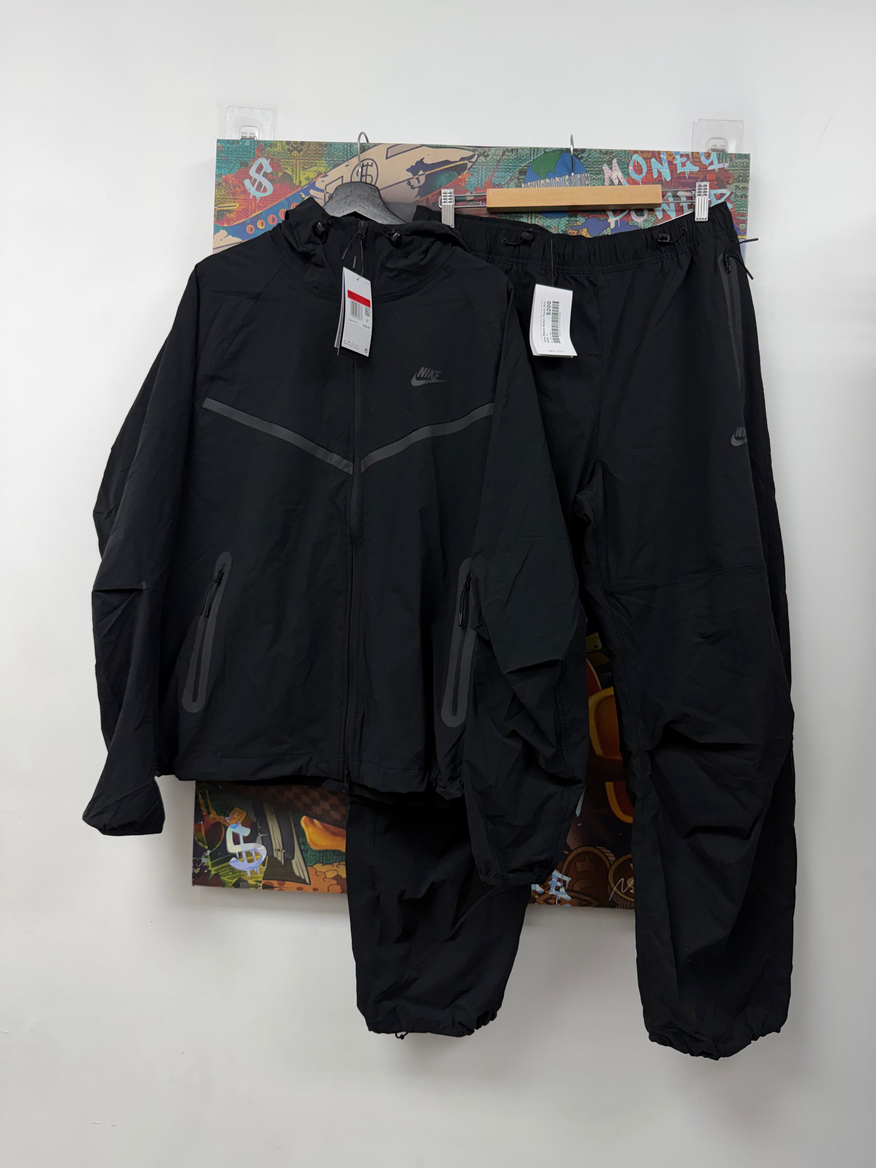 Nike Black Nylon Track Suit