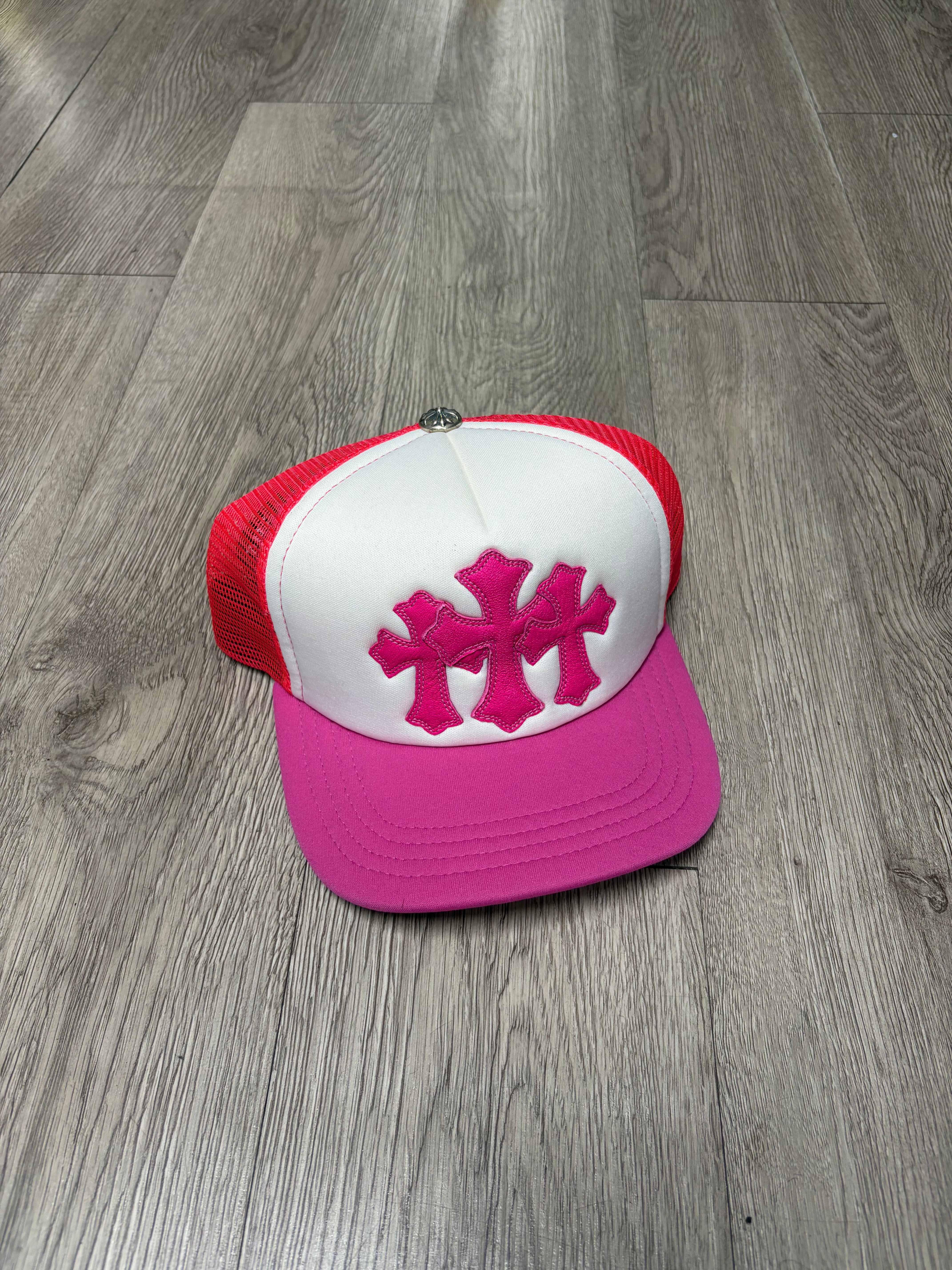Chrome Hearts Pink Miami Art Basel Cemetery Trucker Hat