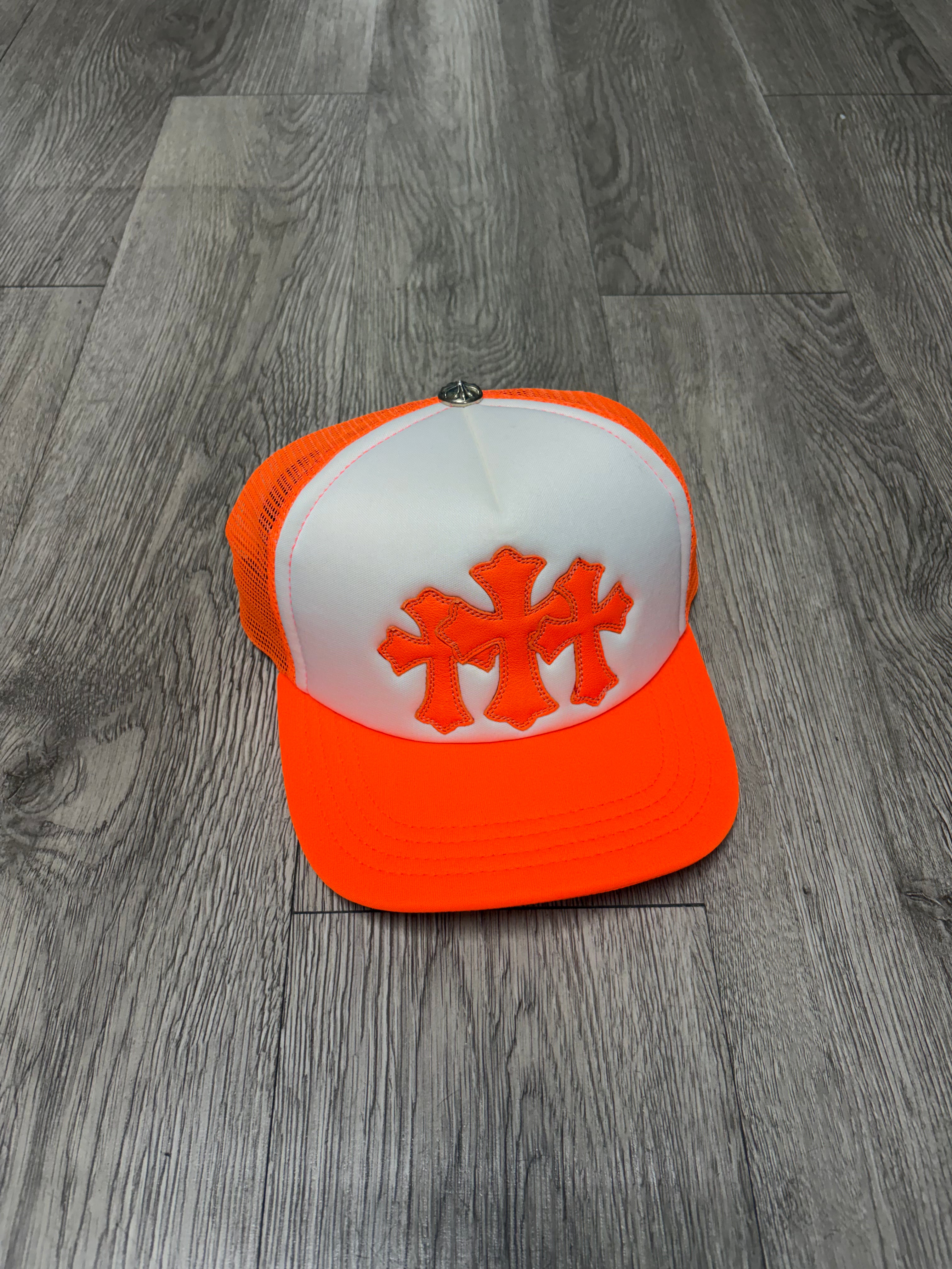 Chrome Hearts Orange Miami Art Basel Cemetery Trucker Hat