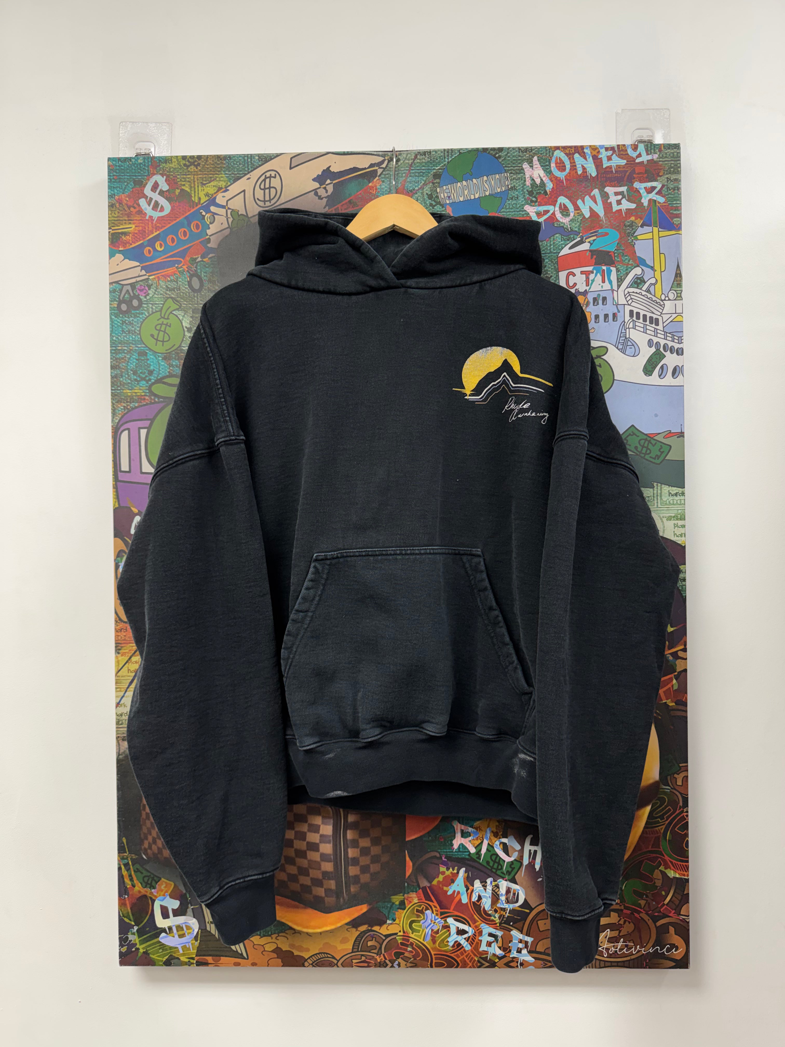 Rhude Navy Mountain Sunset Hoodie