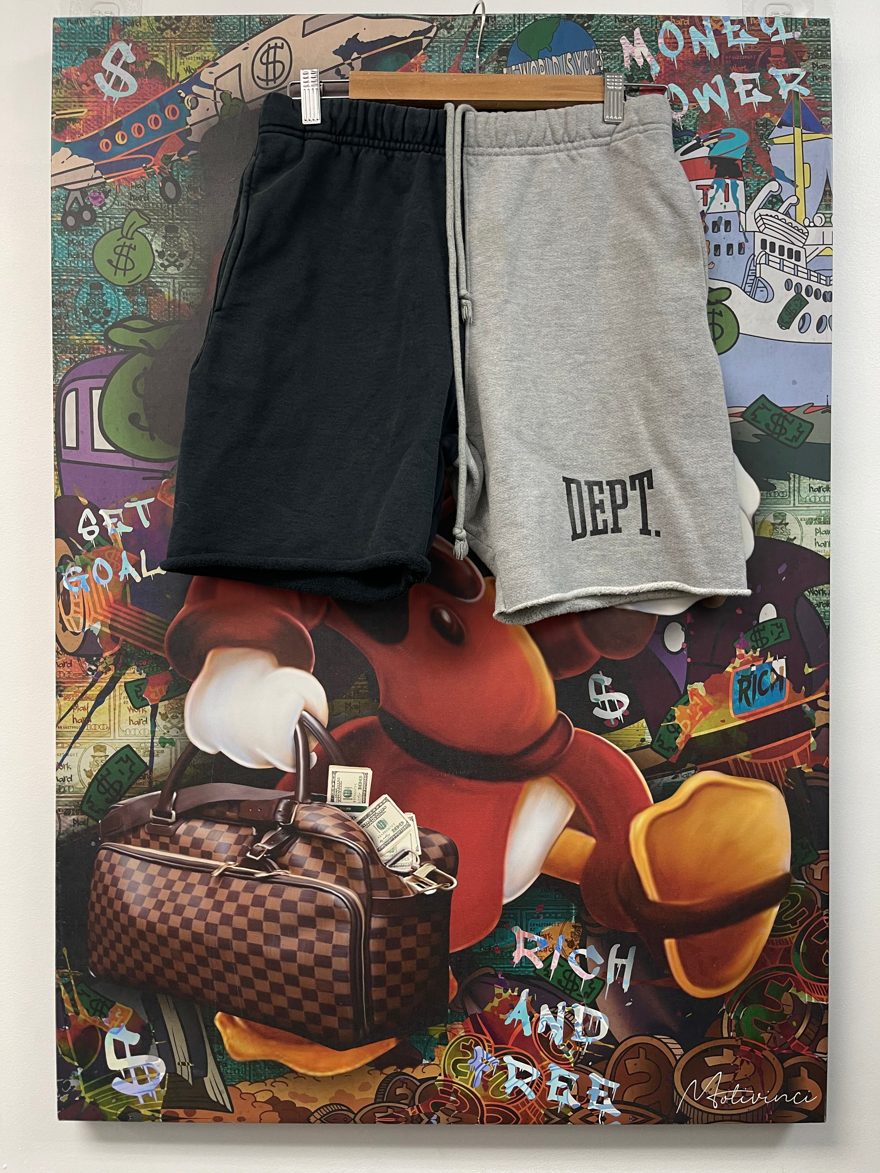 Gallery Dept Split Grey Black Shorts