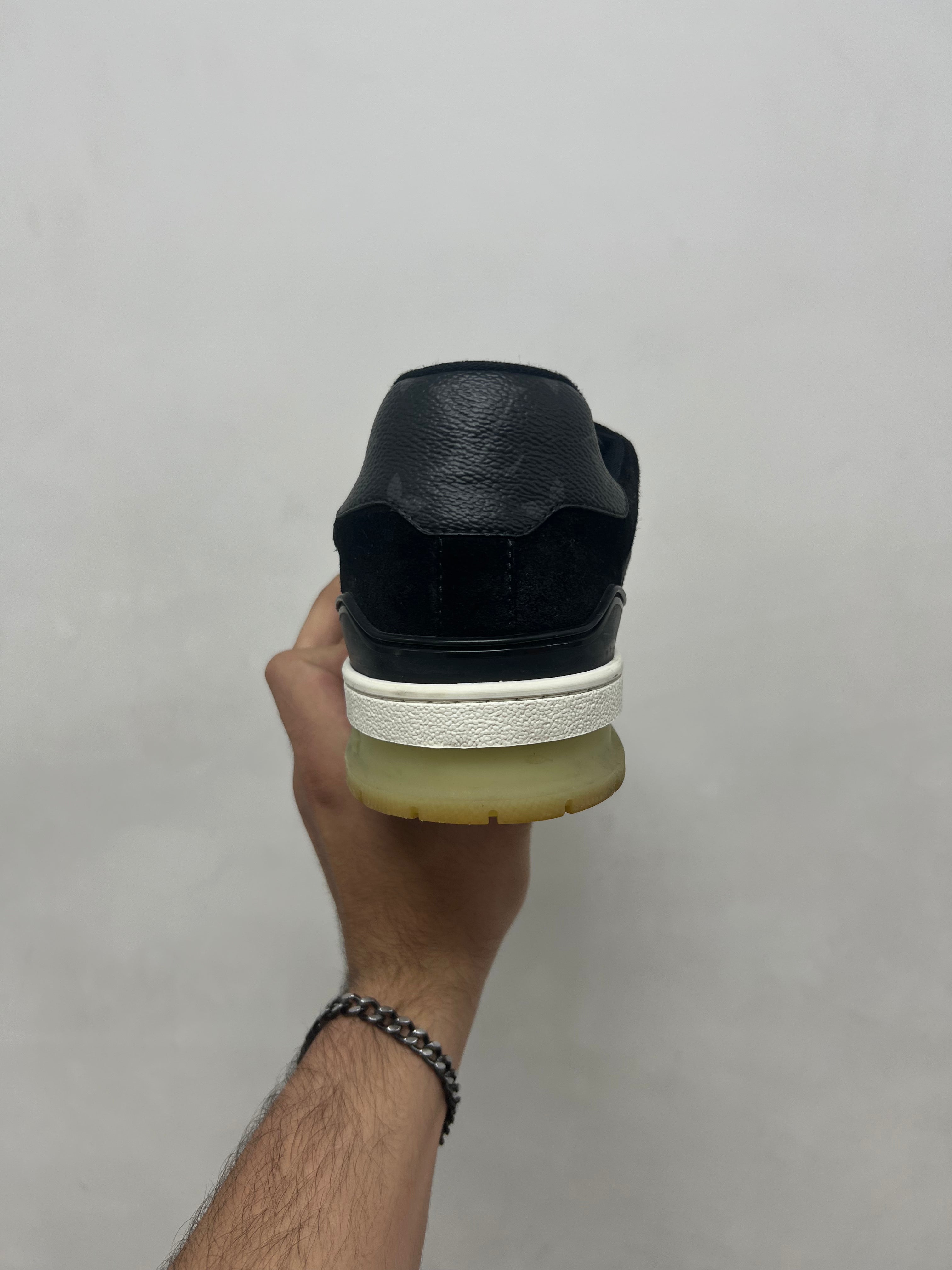 Louis Vuitton Black Monogram Trainer Sneakers
