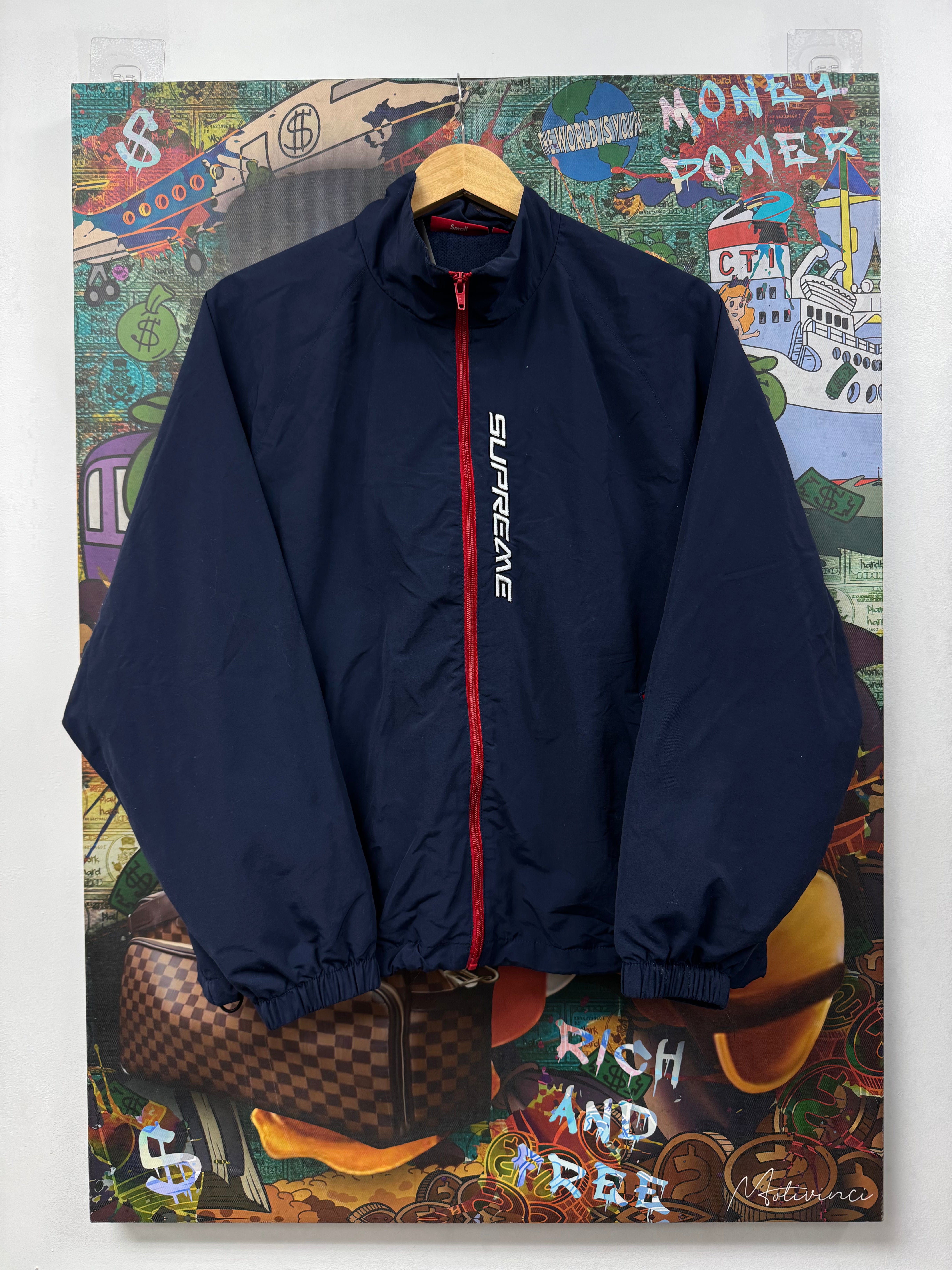 Supreme Navy Red Track Jacket