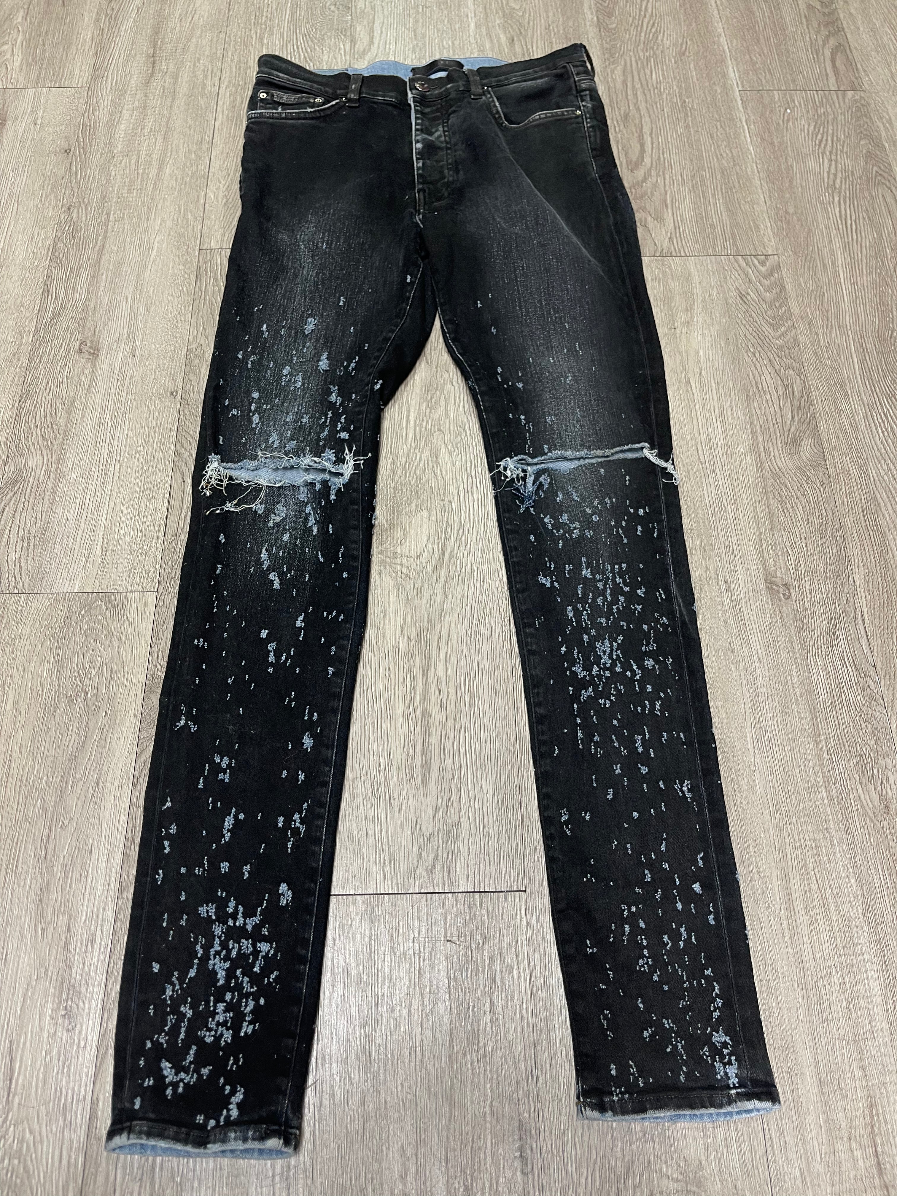 Amiri Black Waxed Shotgun Jeans