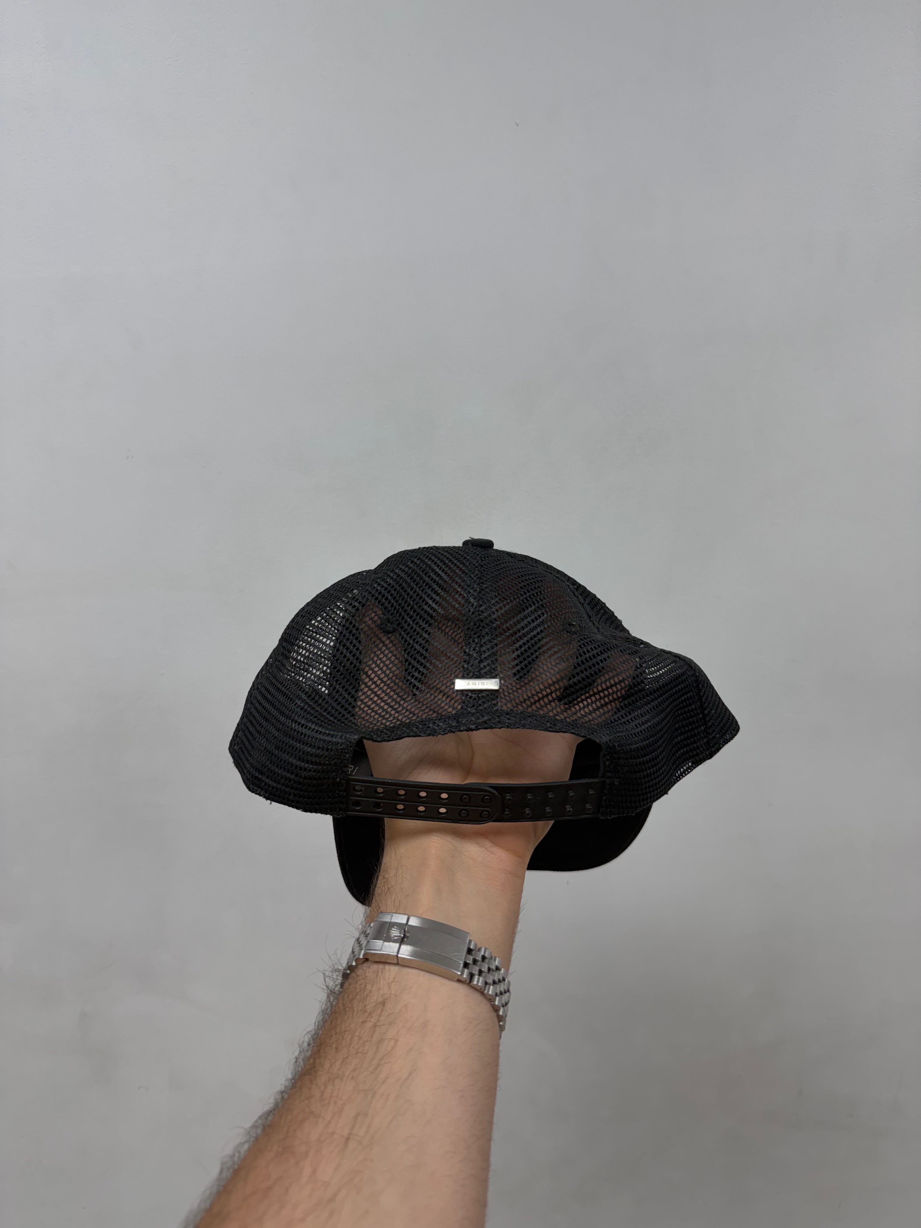 Amiri Black Red Skull Bones Cap