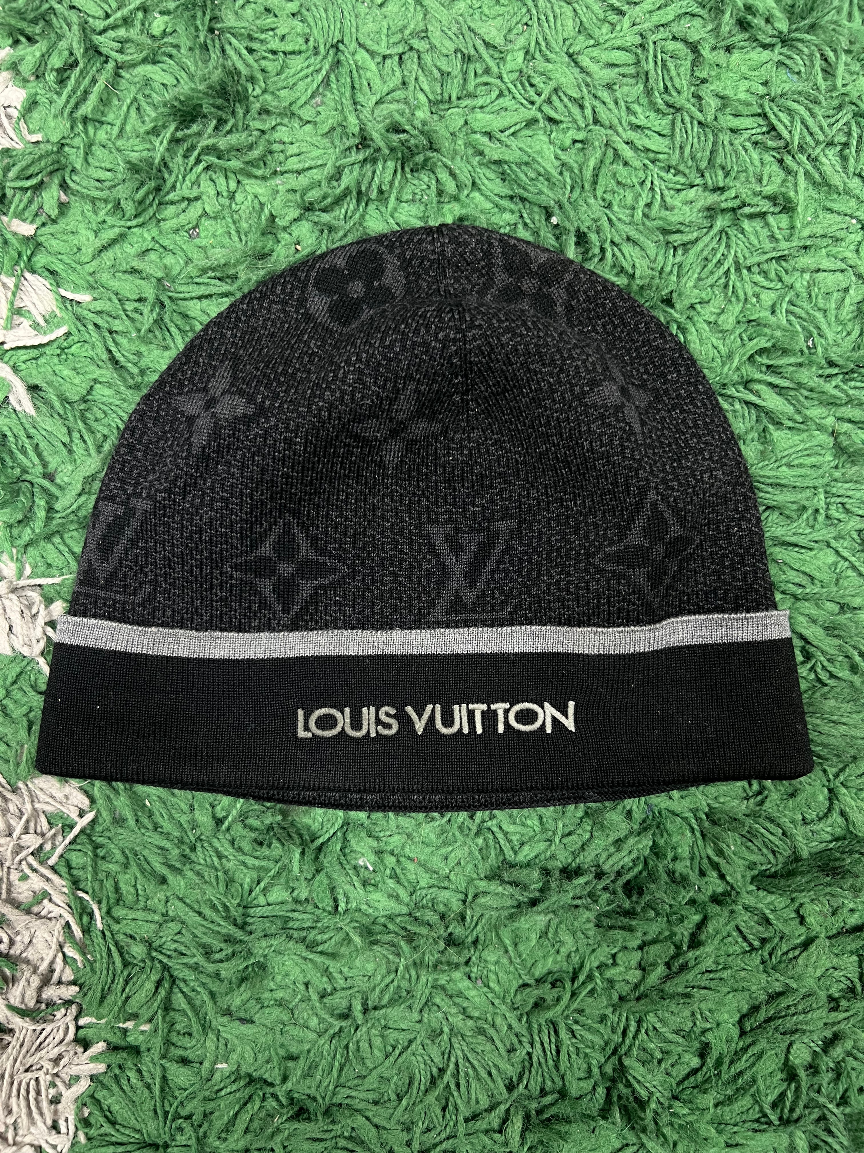 Louis Vuitton Black Monogram Beanie