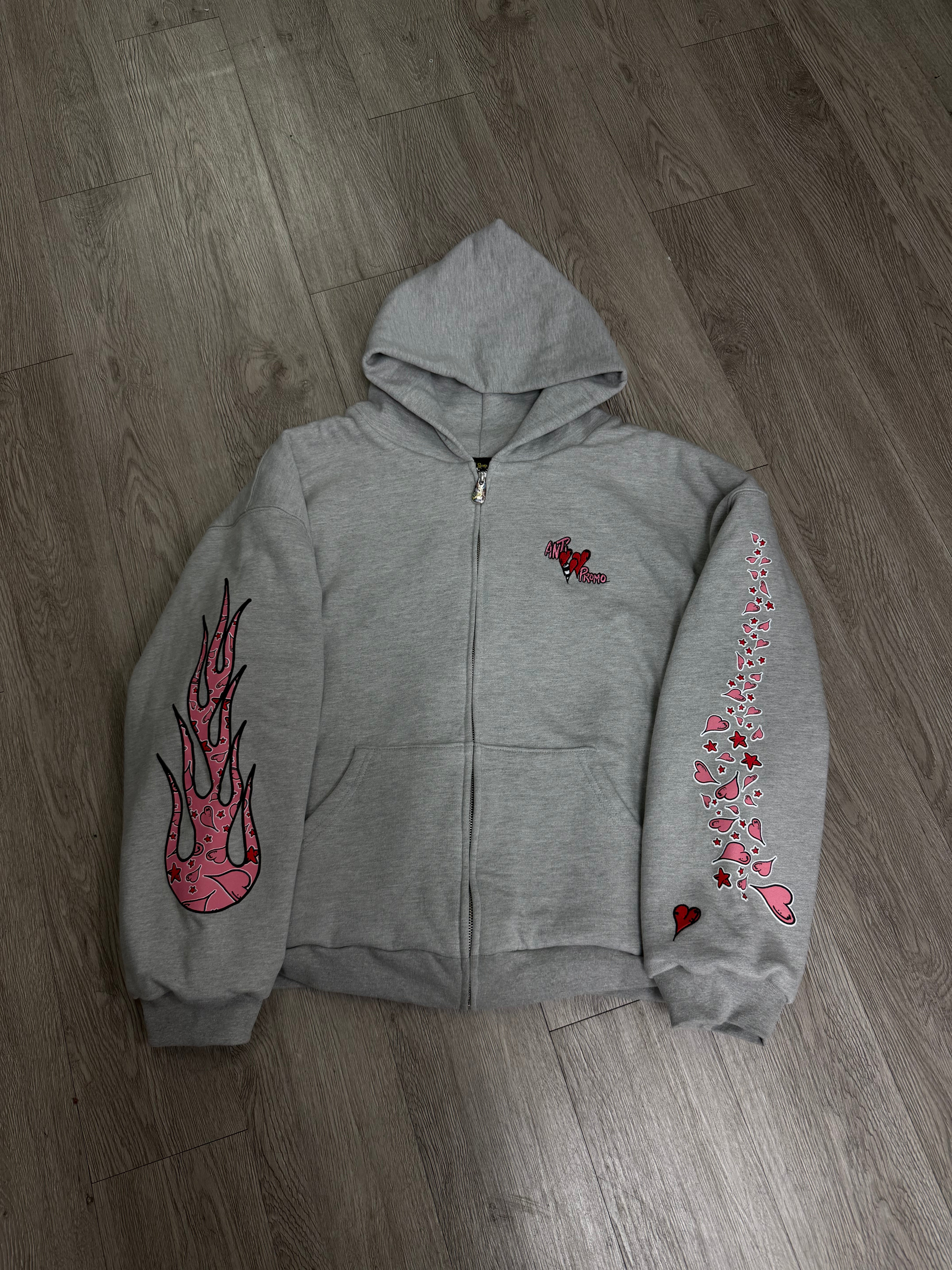 Matty Boy Grey Sadistic Thermal Lined Zip Up