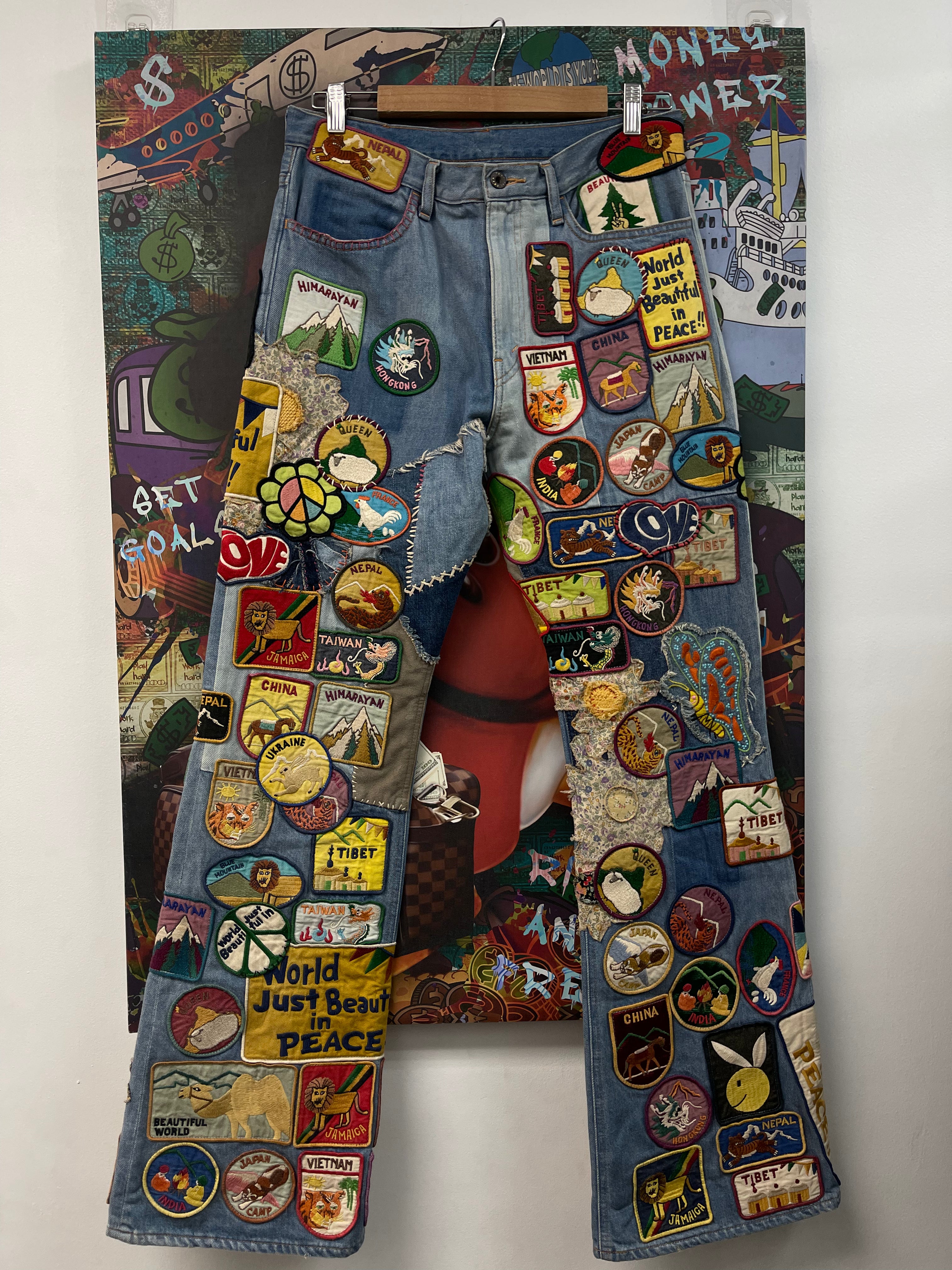 Kapital Flooded Patchwork Denim Jeans