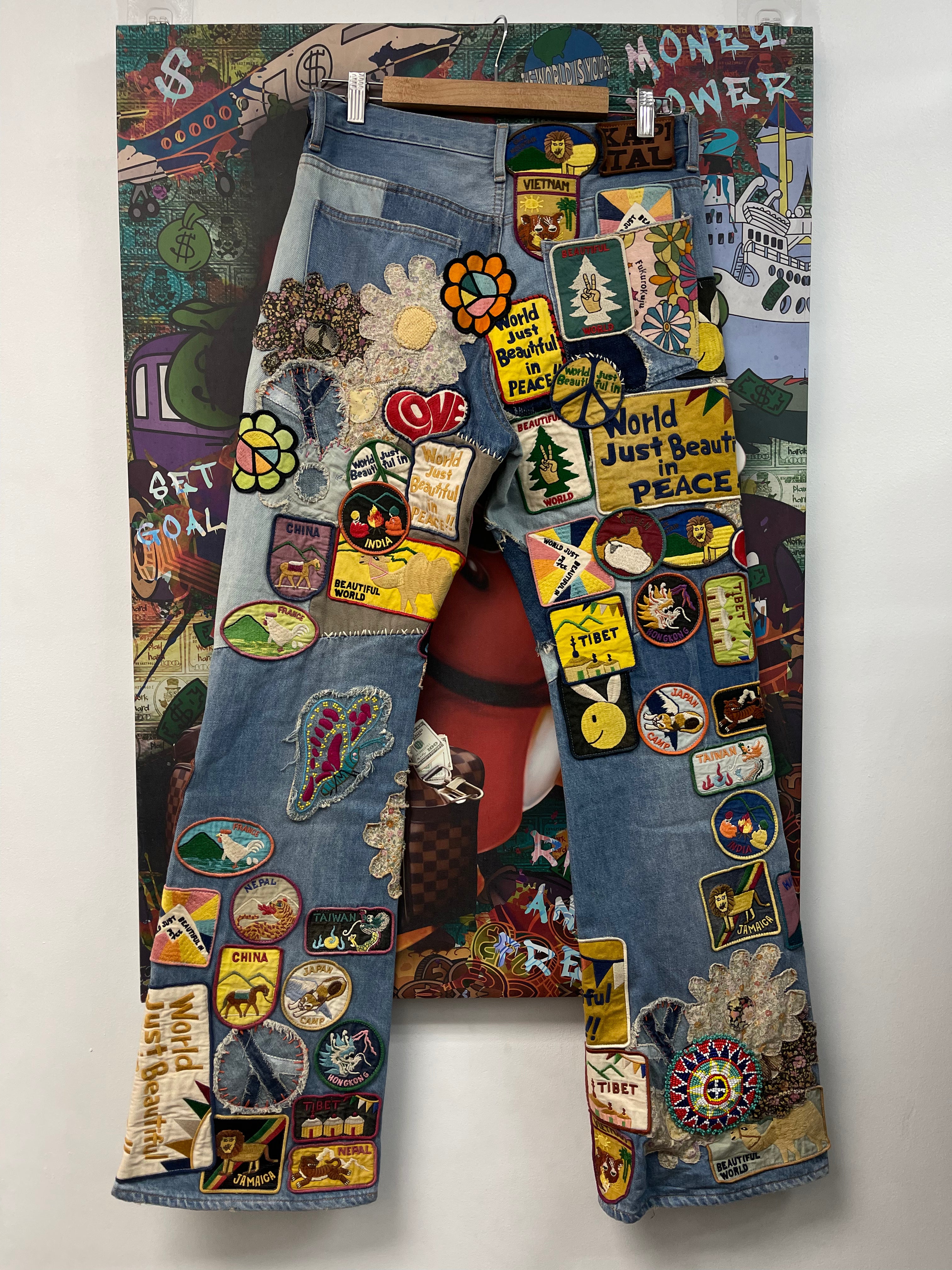 Kapital Flooded Patchwork Denim Jeans